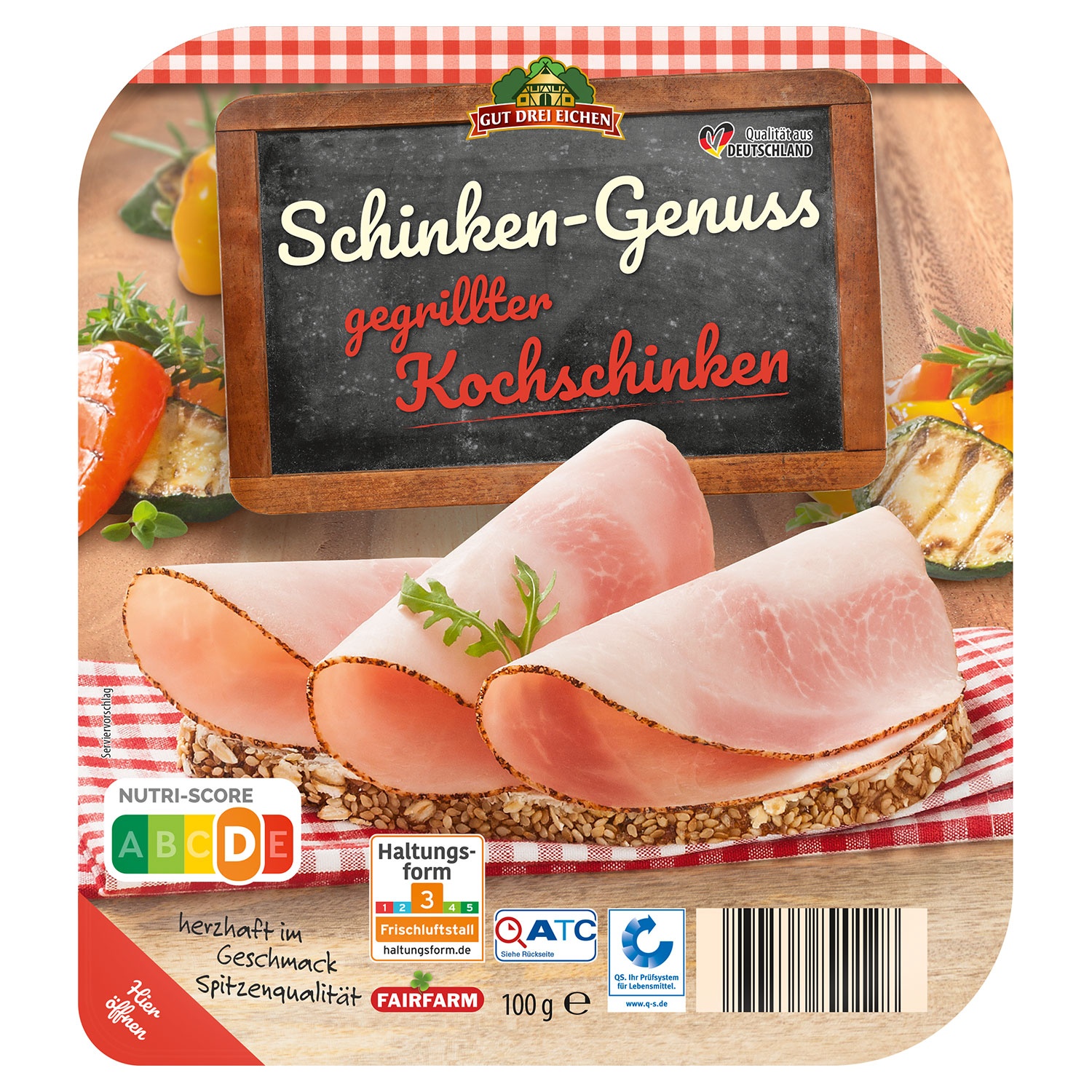 GUT DREI EICHEN Kochschinken-Genuss 100 g, Gegrillter Kochschinken