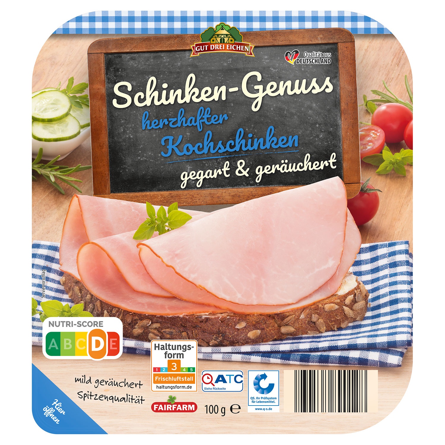 GUT DREI EICHEN Kochschinken-Genuss 100 g, Mild Geräuchert