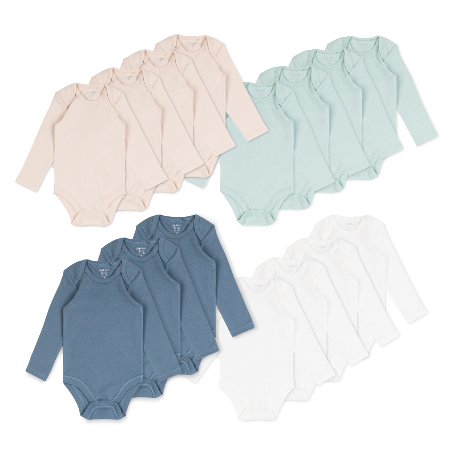 LILY & DAN Body bébé bio 4 pièces