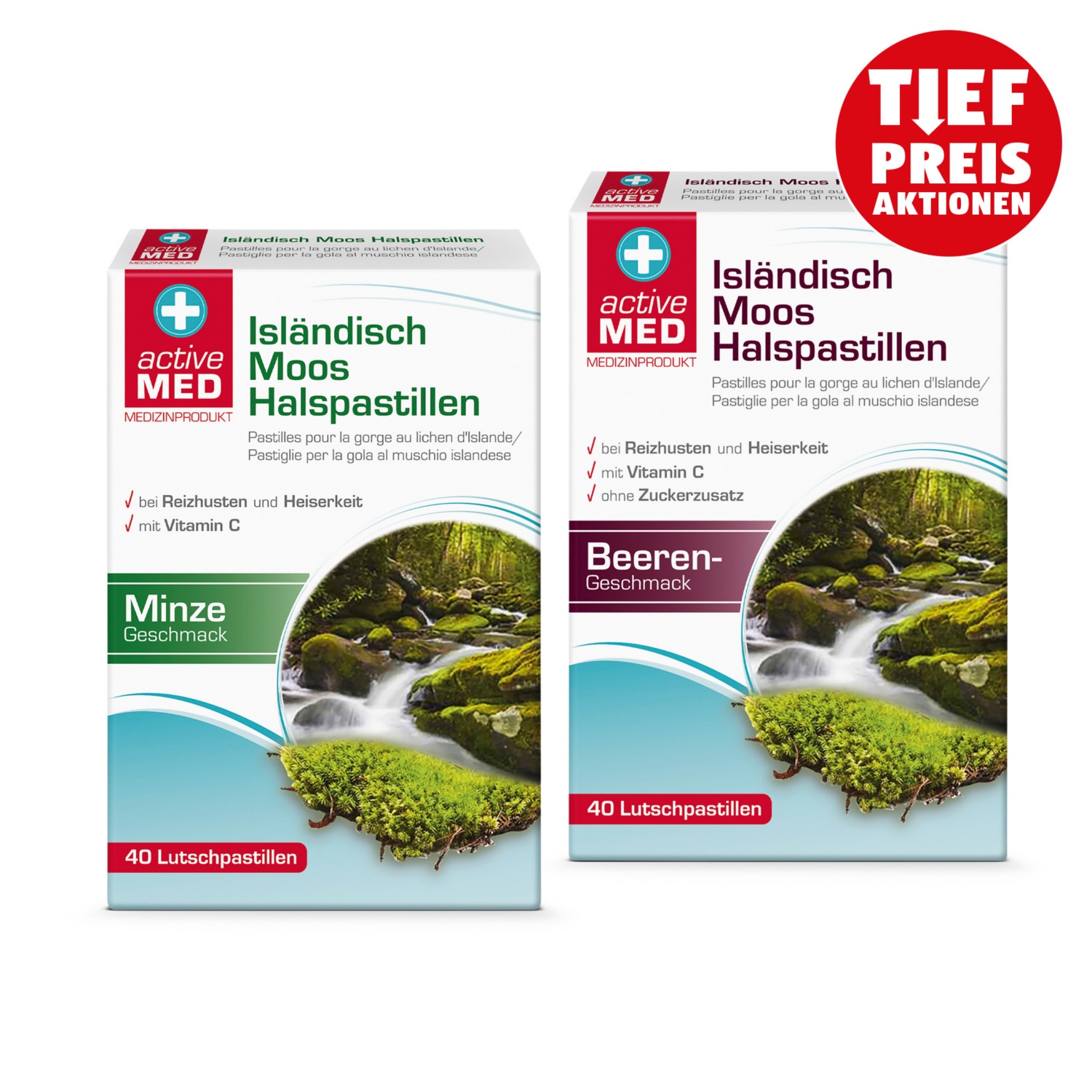 ACTIVE MED Isländisch Moos Halspastillen