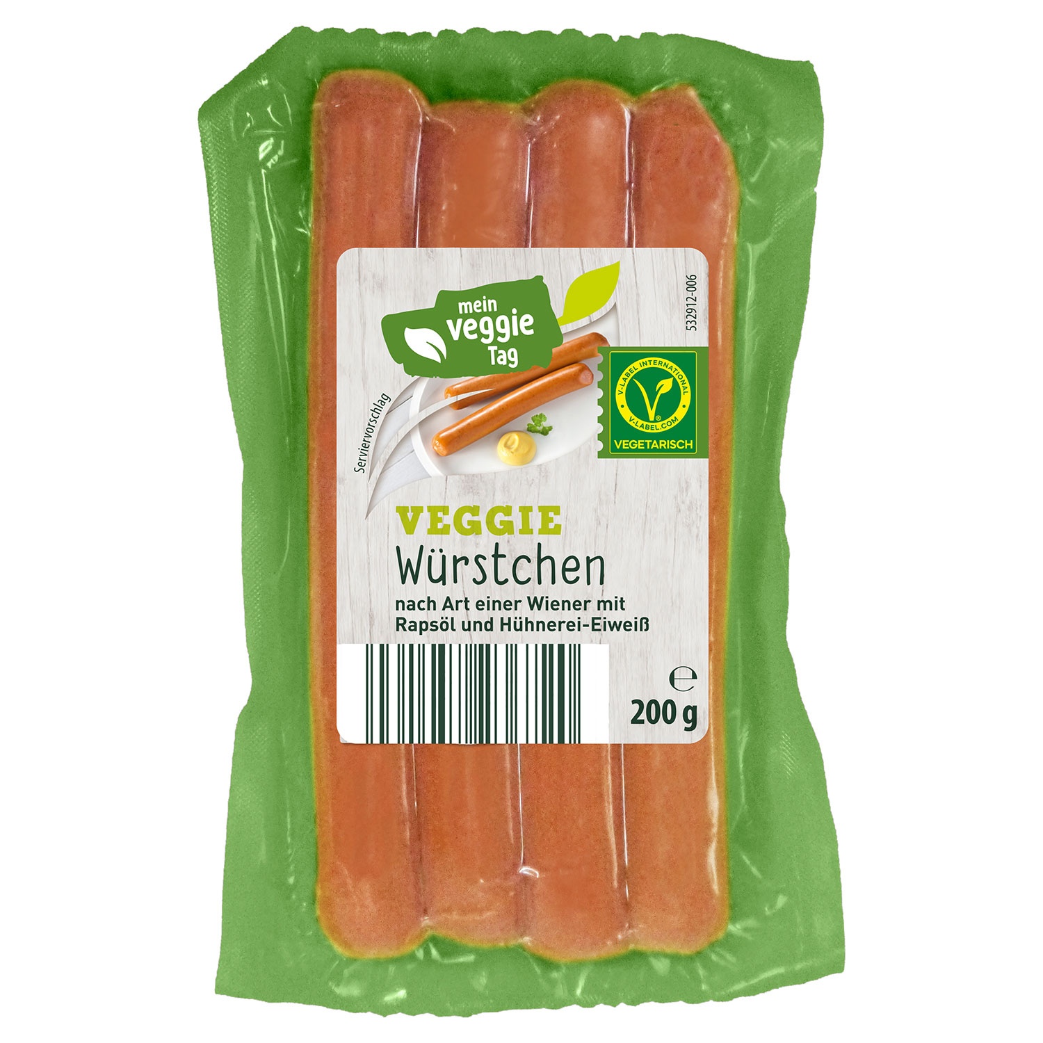 MEIN VEGGIE TAG Veggie / Vegane Würstchen 200 g, Veggie Wiener