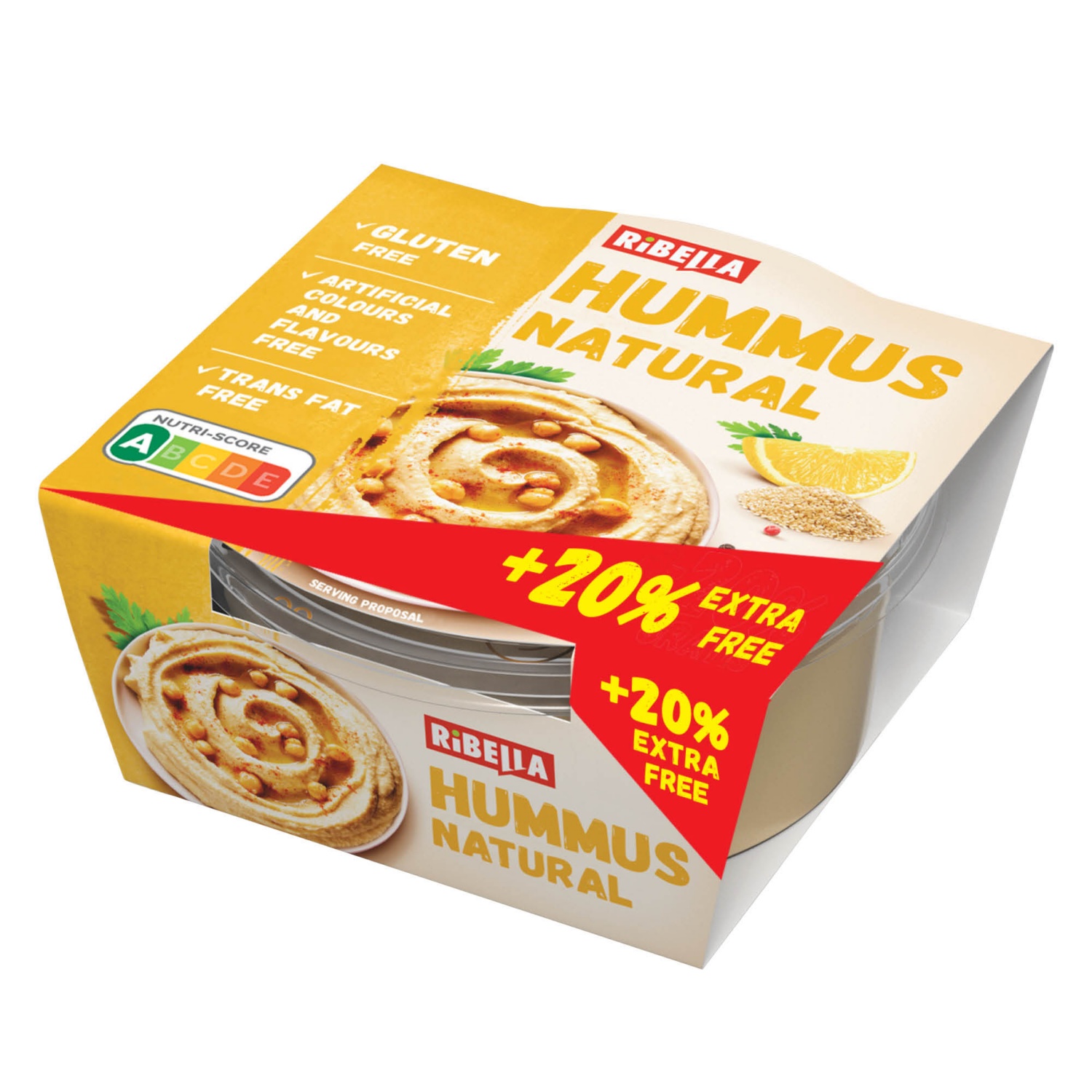 RIBELLA Hummus csicseriborsó-püré, klasszikus, 240 g