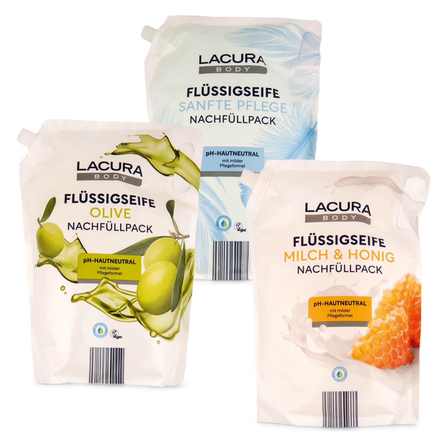 LACURA Folyékonyszappan-utántöltő, 2 l