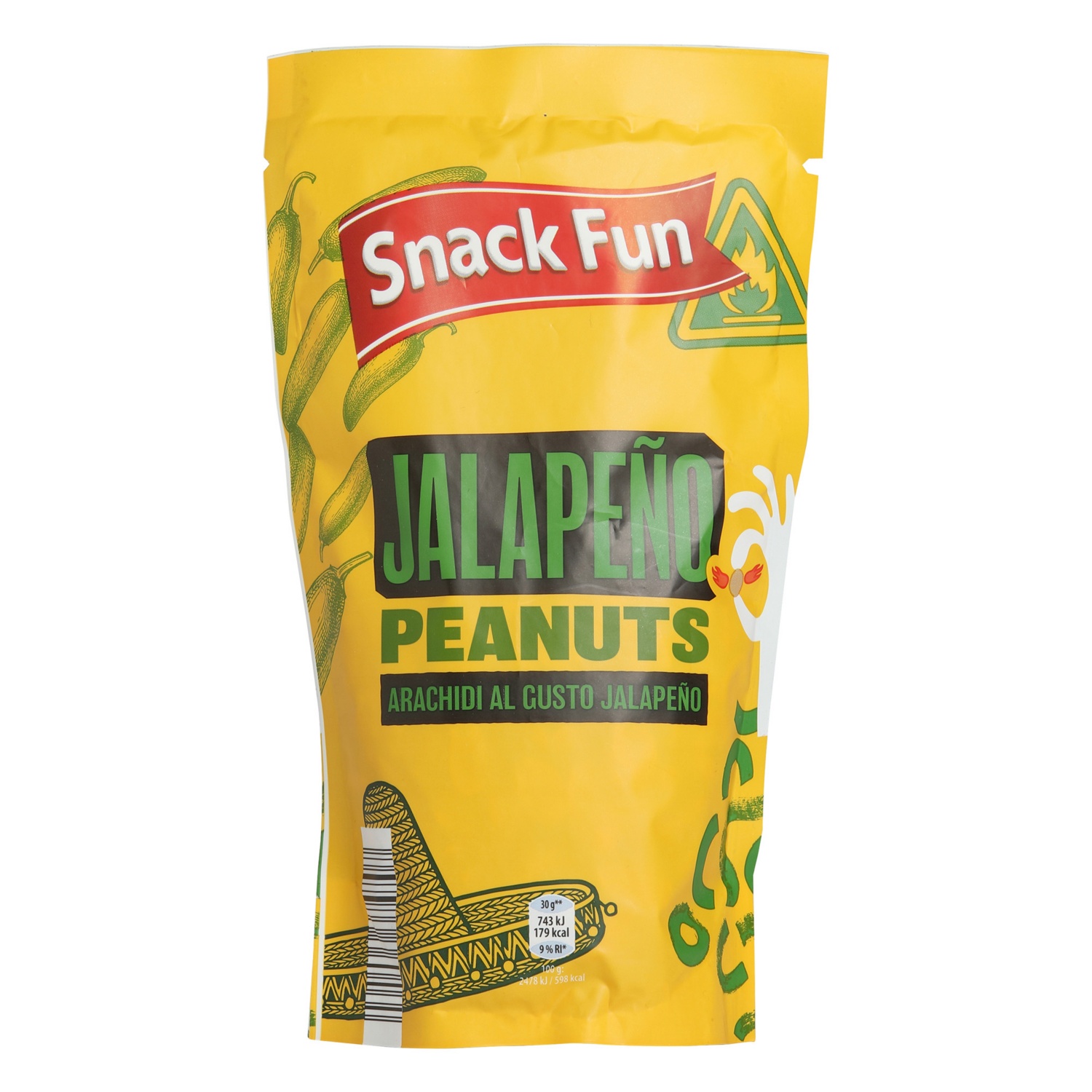 SNACK FUN Arachidi tostate, jalapeño