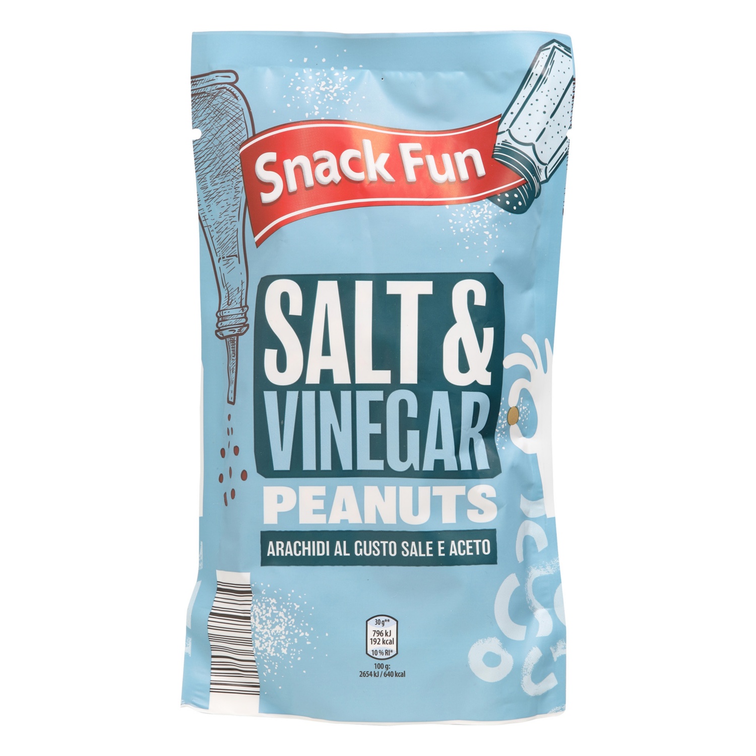 SNACK FUN Arachidi tostate, Salt & Vinegar