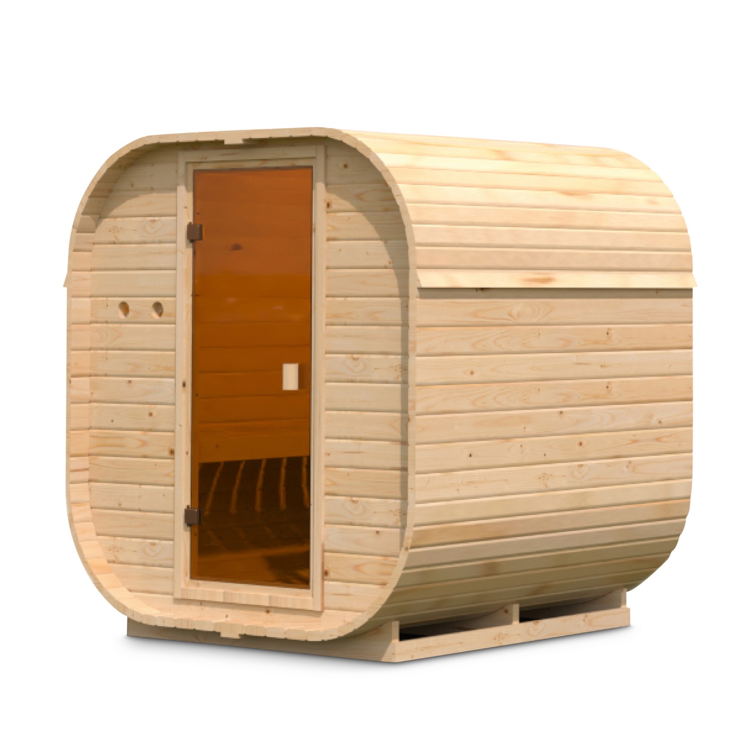 Karibu Würfelsaunahaus Louisa inkl. Ofen 9 kW integr. Strg mit Dacheindeckung