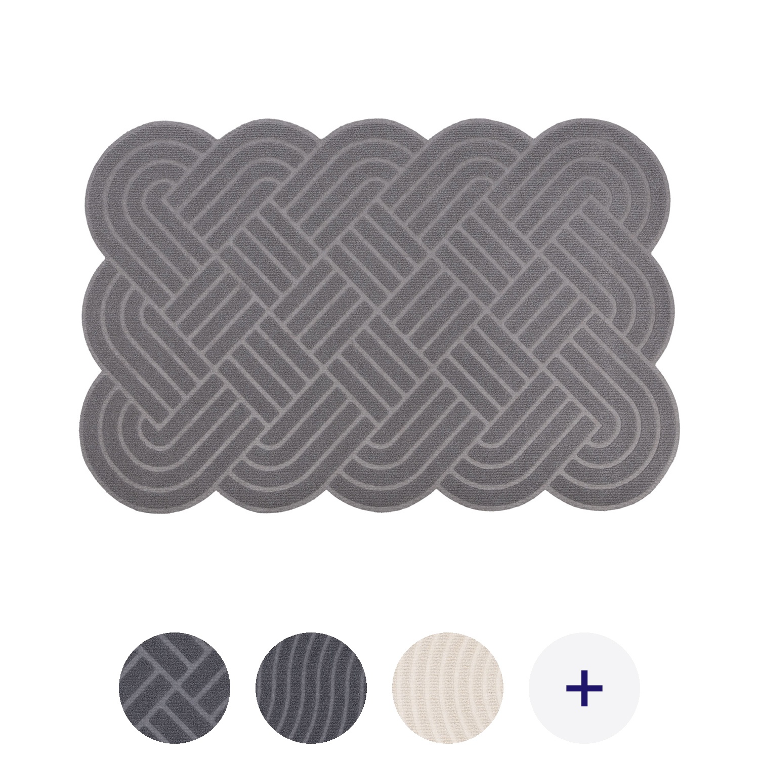 HOME CREATION Struktur Fußmatte, 90 x 60 cm