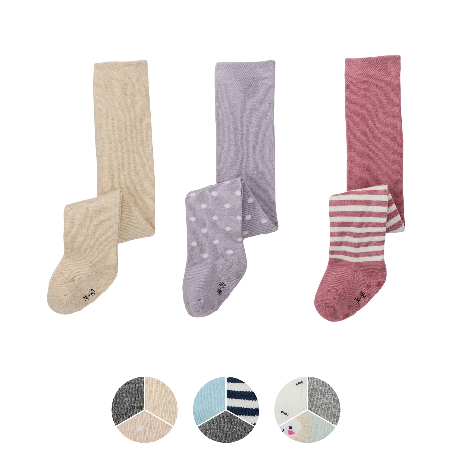 LILY & DAN Baby Strumpfhosen, 3er-Pack