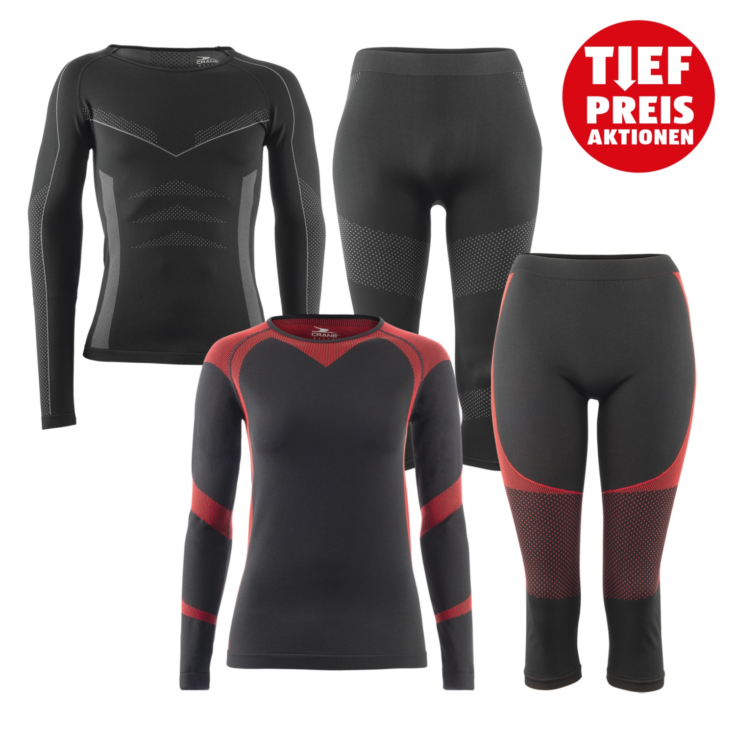 CRANE PREMIUM Damen-/Herren-Ski-Touren-Unterwäsche