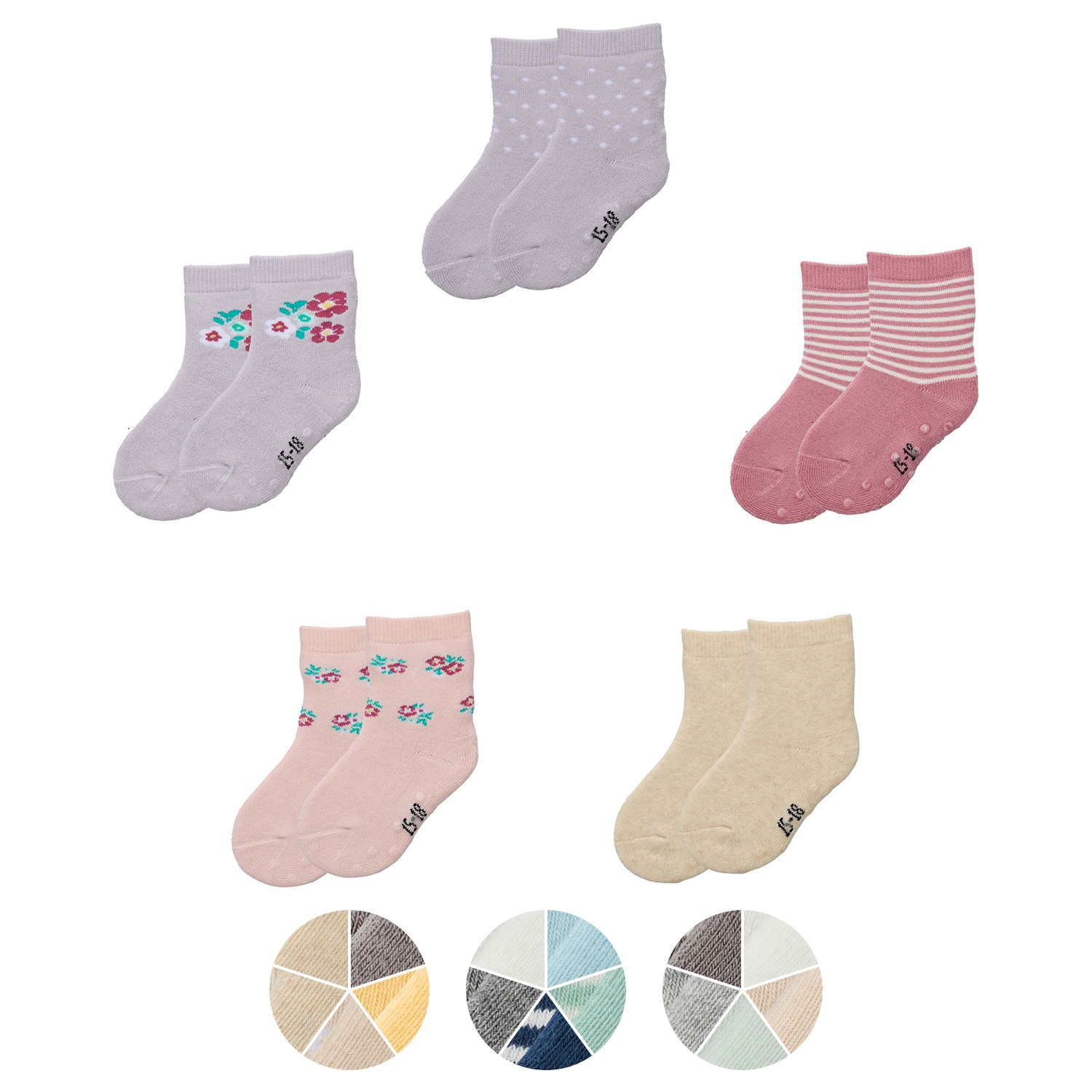 LILY & DAN Baby Socken, 5er-Pack