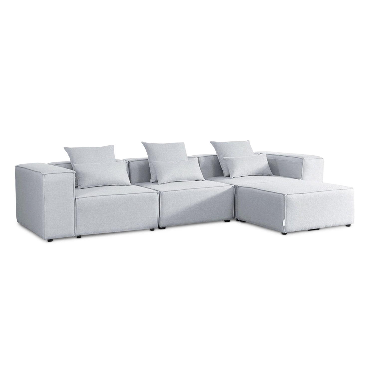 HOME DELUXE Sofa Verona - L, hellgrau