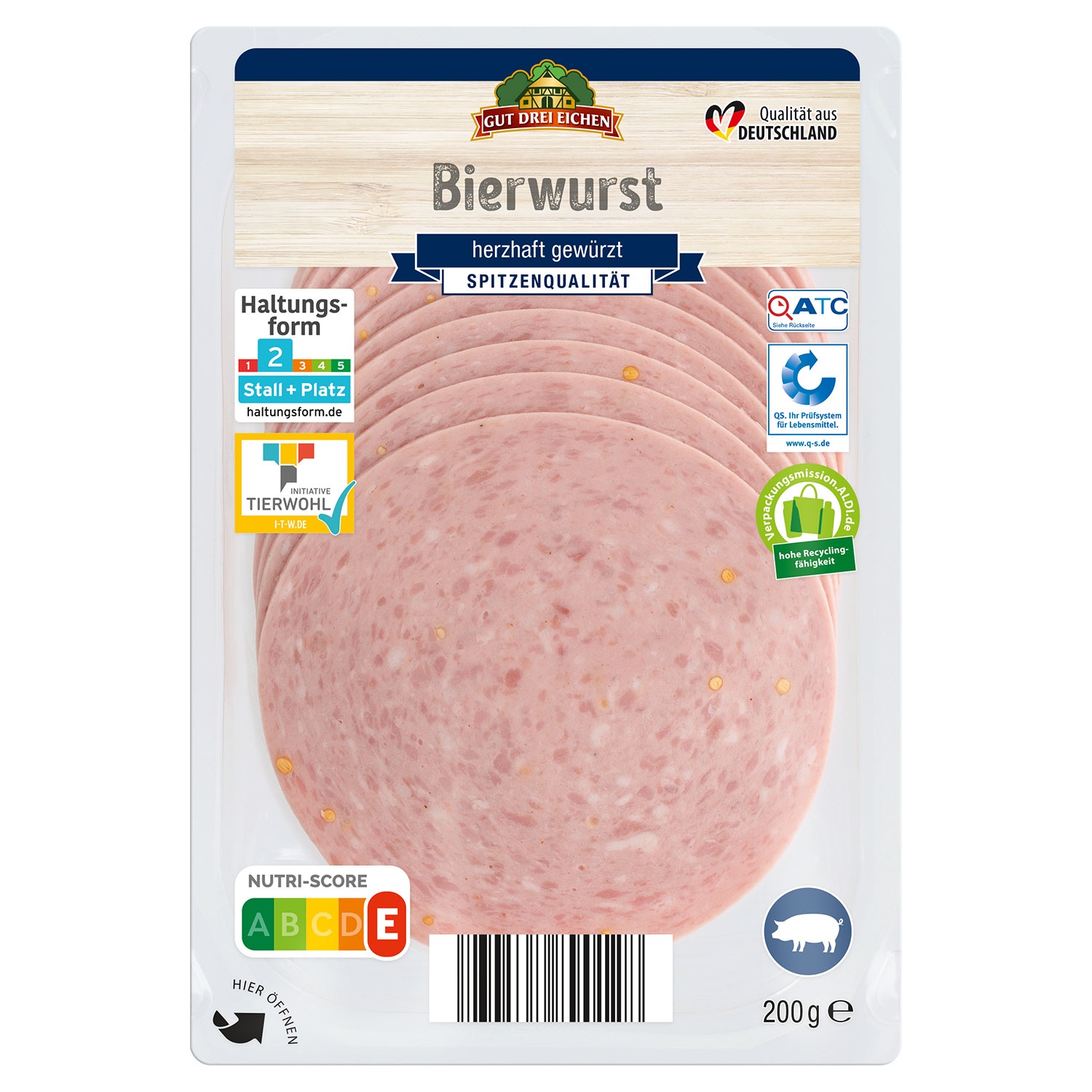 GUT DREI EICHEN Frischwurst-Sortiment 200 g, Bierwurst