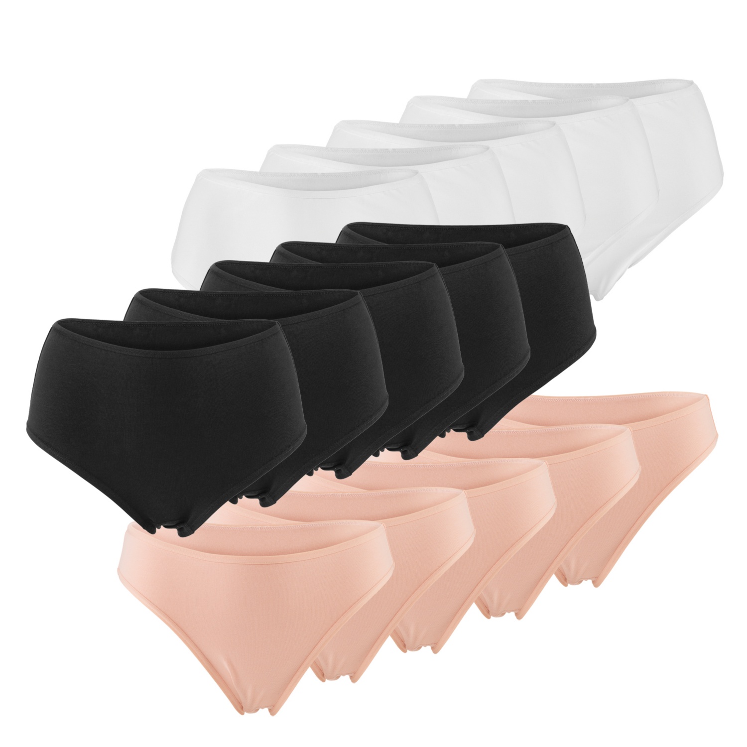 UP 2 FASHION BASICS Slips basiques pour femmes, 5 pièces