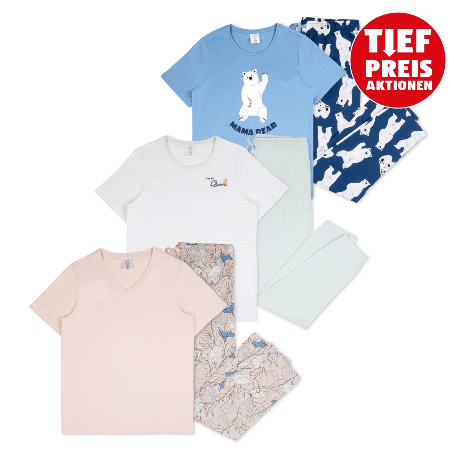 UP 2 FASHION WOMEN Damen-Pyjama