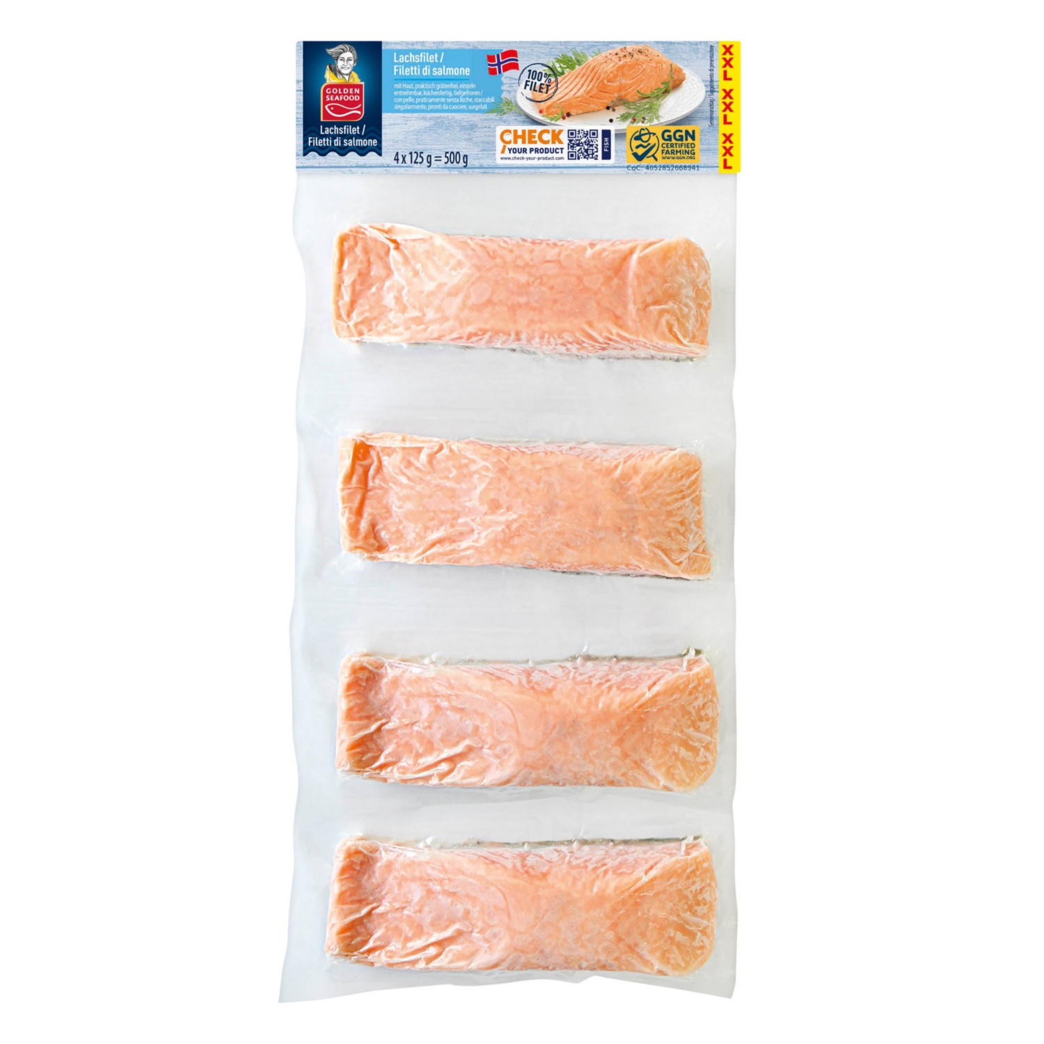 GOLDEN SEAFOOD Lososov file XXL