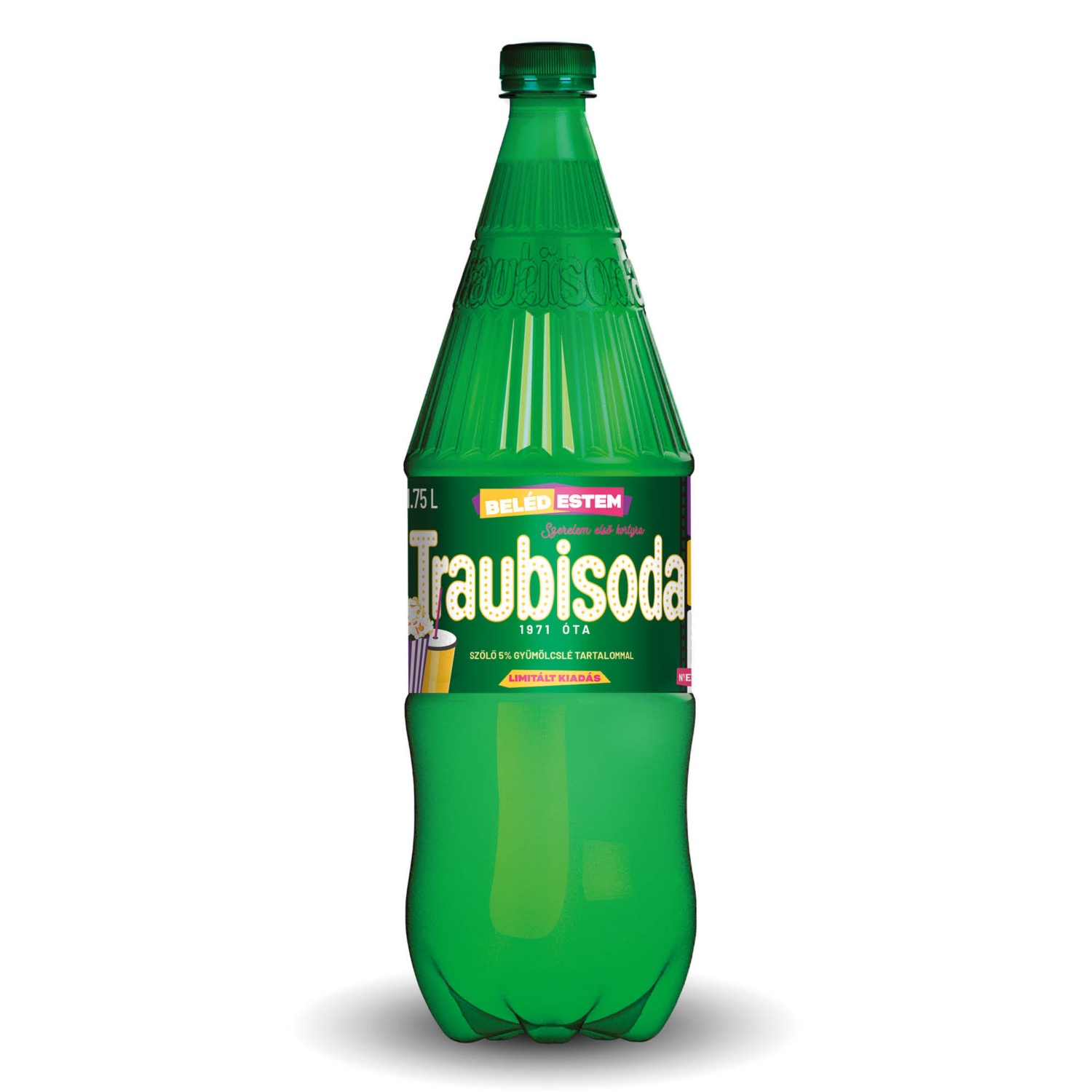 TRAUBISODA Szénsavas üdítőital, szőlő, 1,75 l