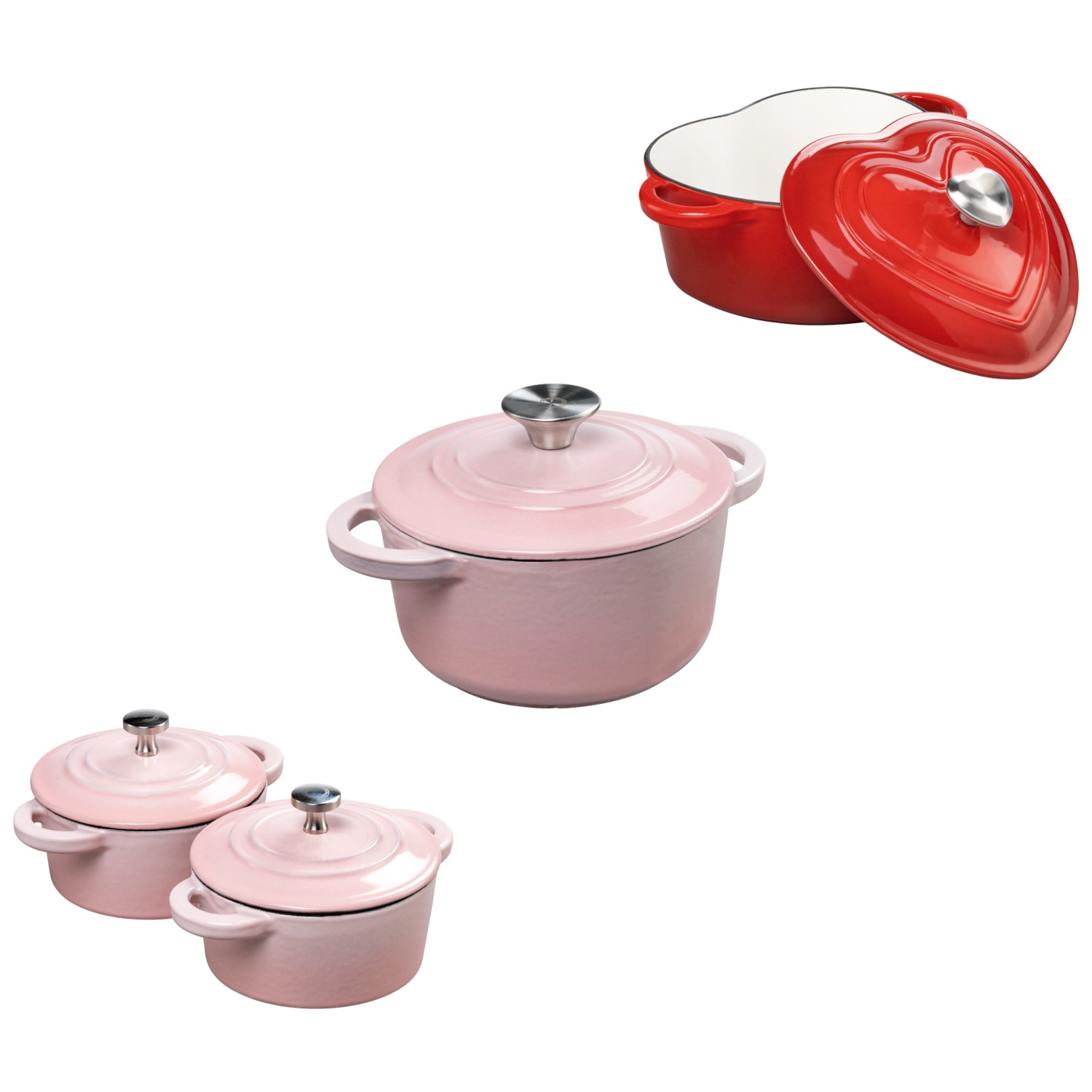 CROFTON Gusseiserne Valentinstags Töpfe