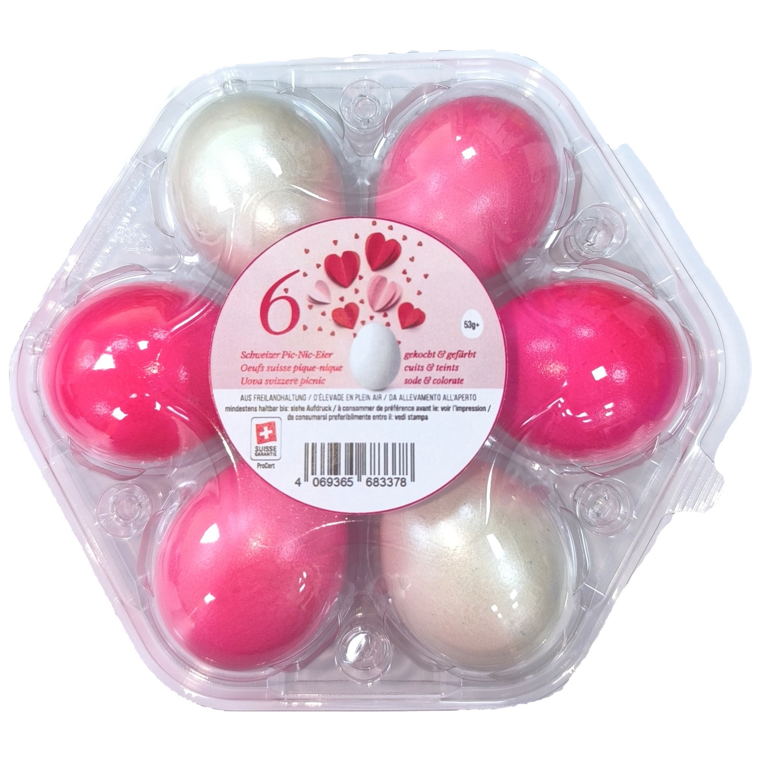 Eier für den Valentinstag