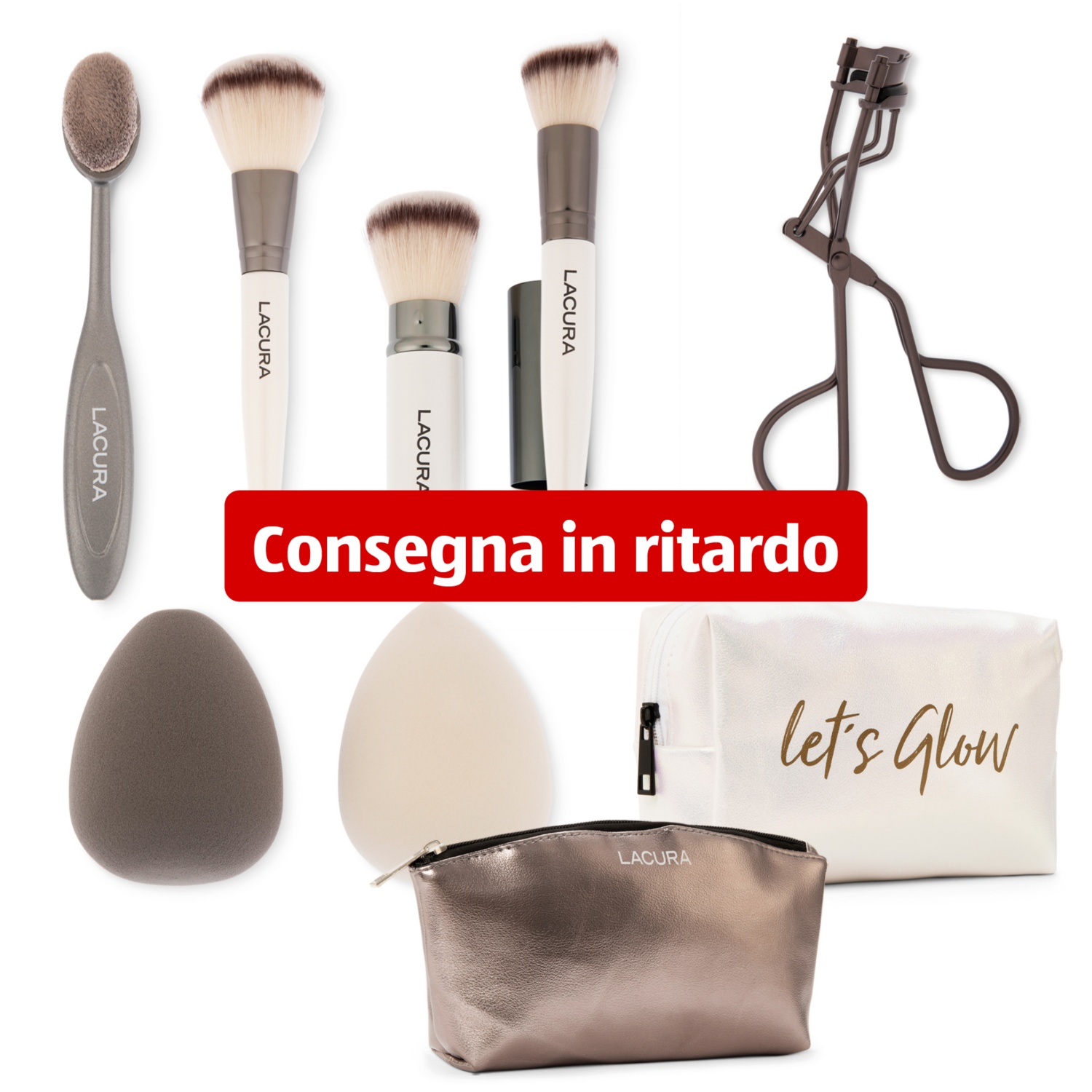 LACURA Utensili per make-up rosé