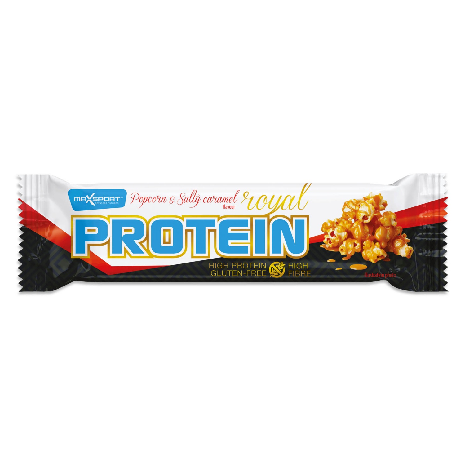 MAXSPORT Proteinszelet, sós karamellás-popcorn, 60 g