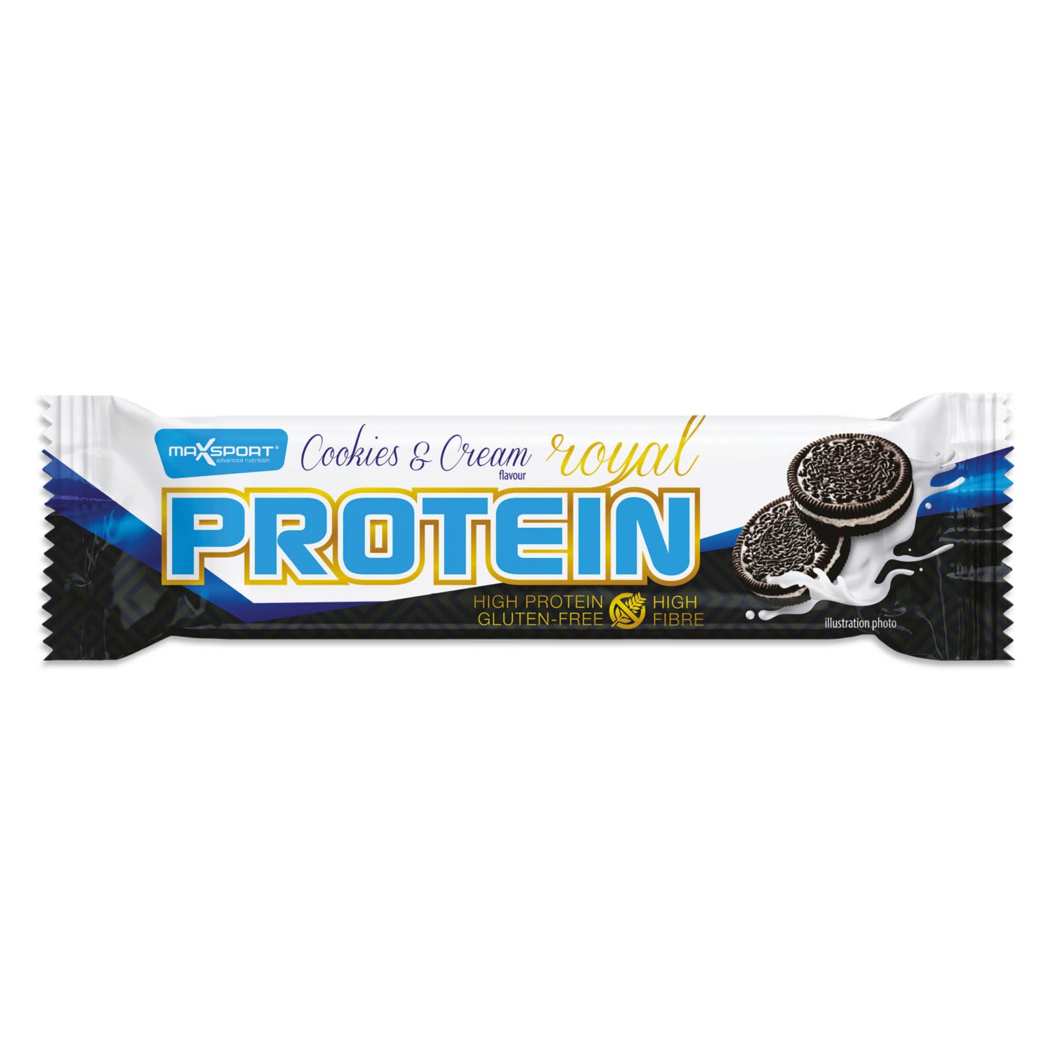 MAXSPORT Proteinszelet, cookies & cream, 60 g