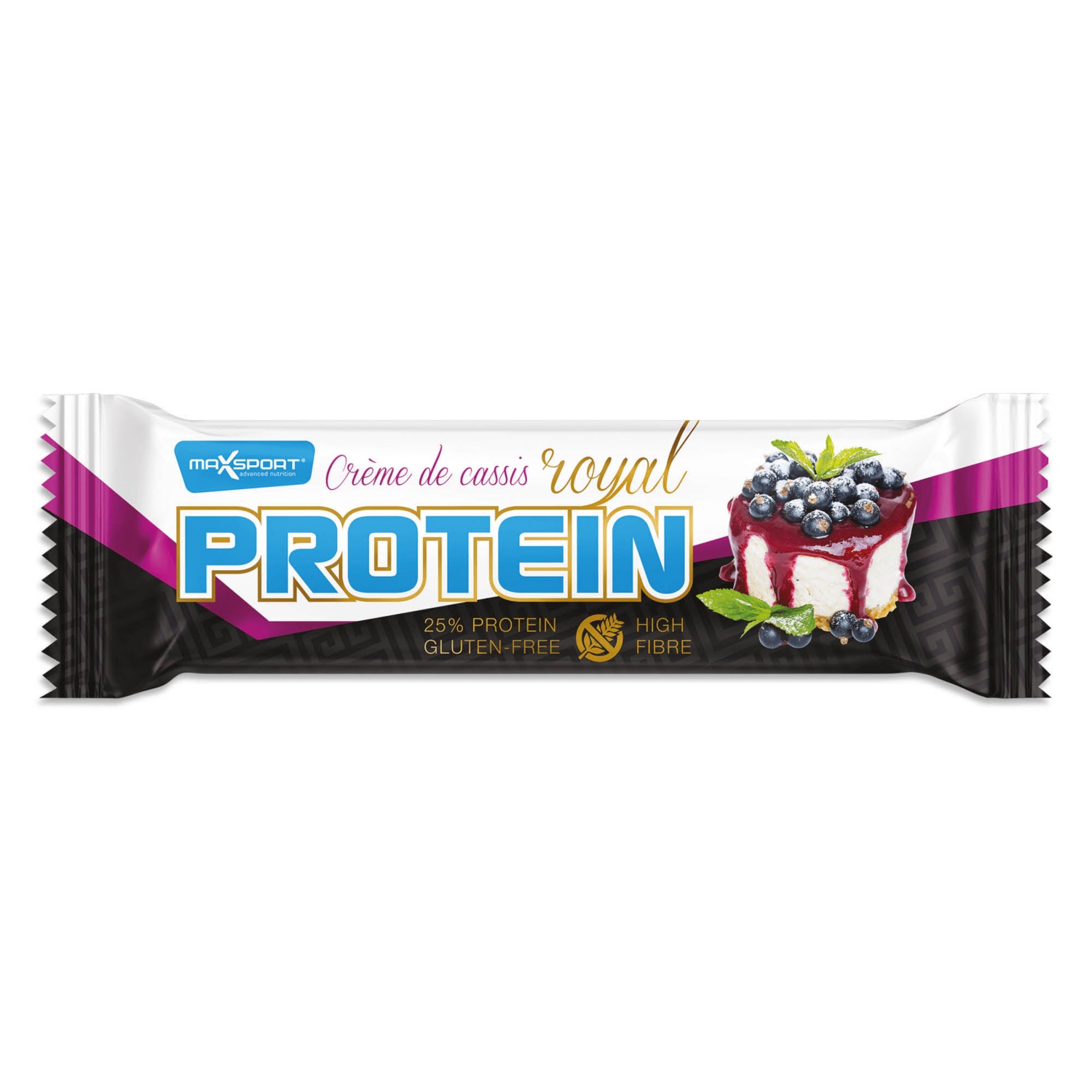 MAXSPORT Proteinszelet, fekete ribizli, 60 g