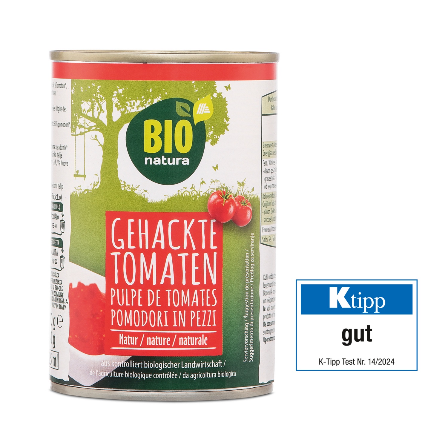 BIO gehackte Tomaten, Natur