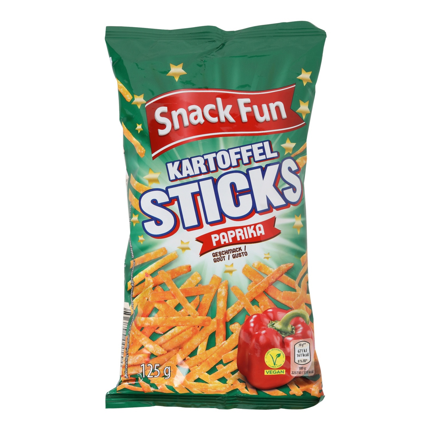 SNACK FUN Bâtonnets de pomme de terre, paprika