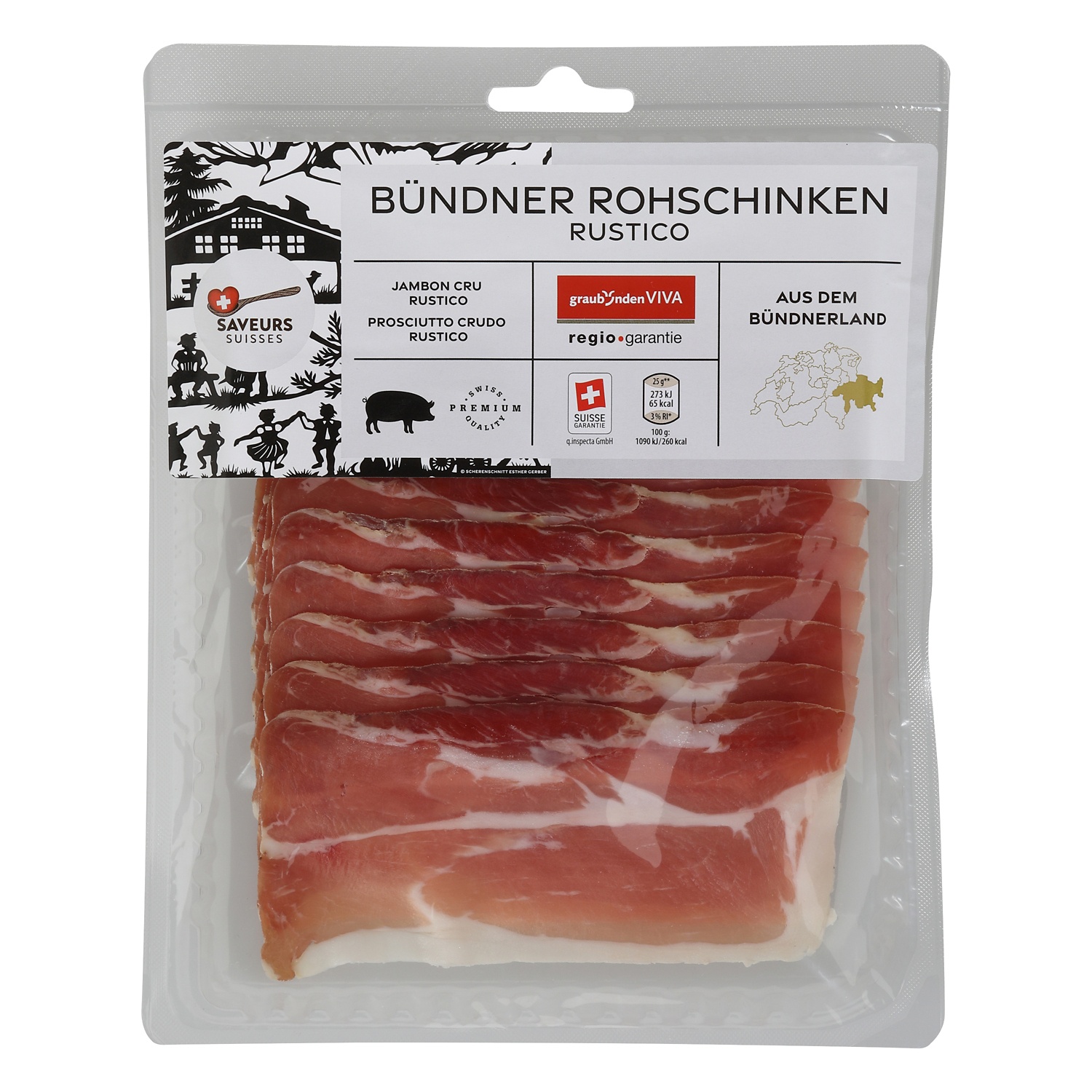 SAVEURS SUISSES Schweizer Rohschinken, Rustico