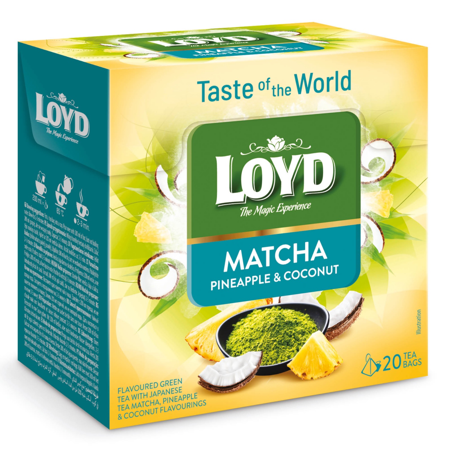 LOYD TEA Taste of the world teaválogatás, zöld matcha, 20 filter