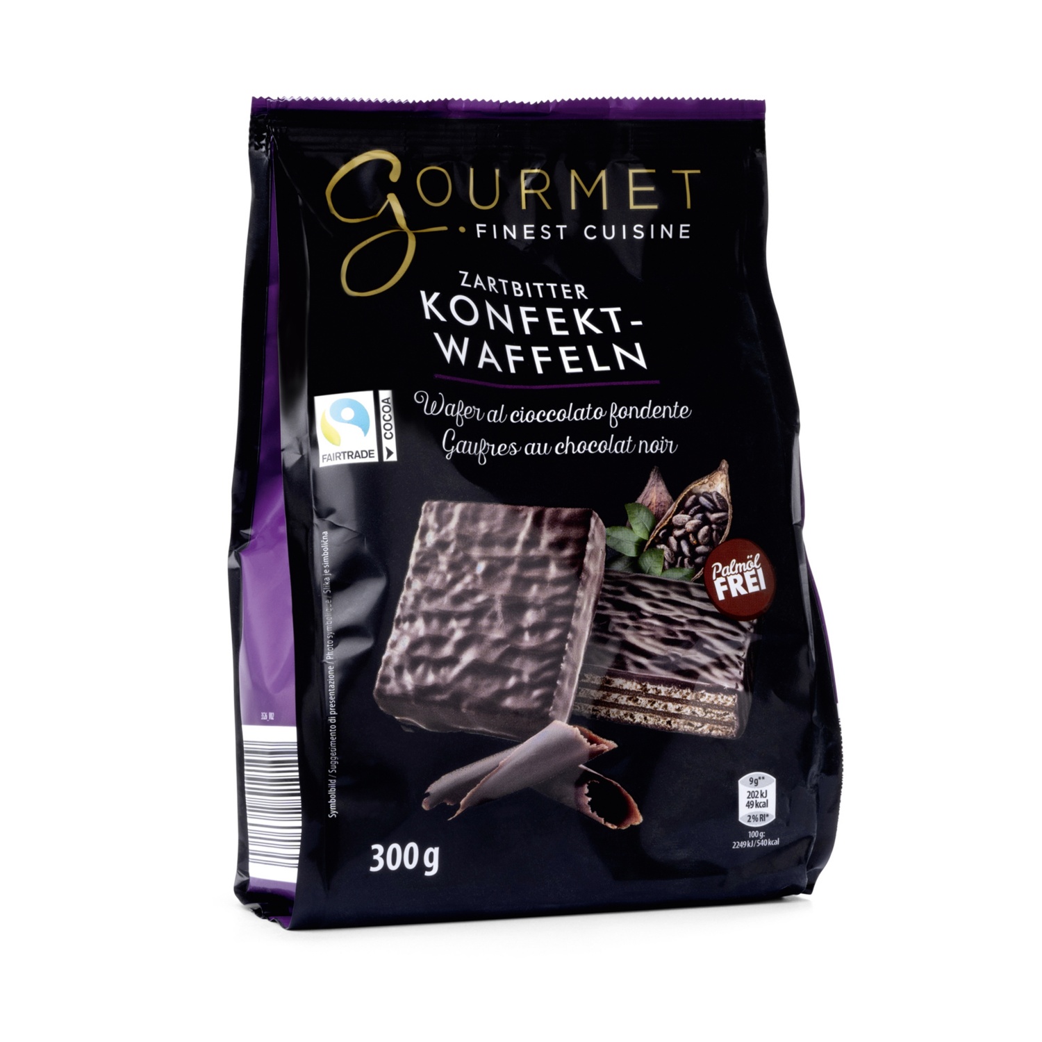 GOURMET FINEST CUISINE Wafer al cioccolato fondente con copertura al cioccolato