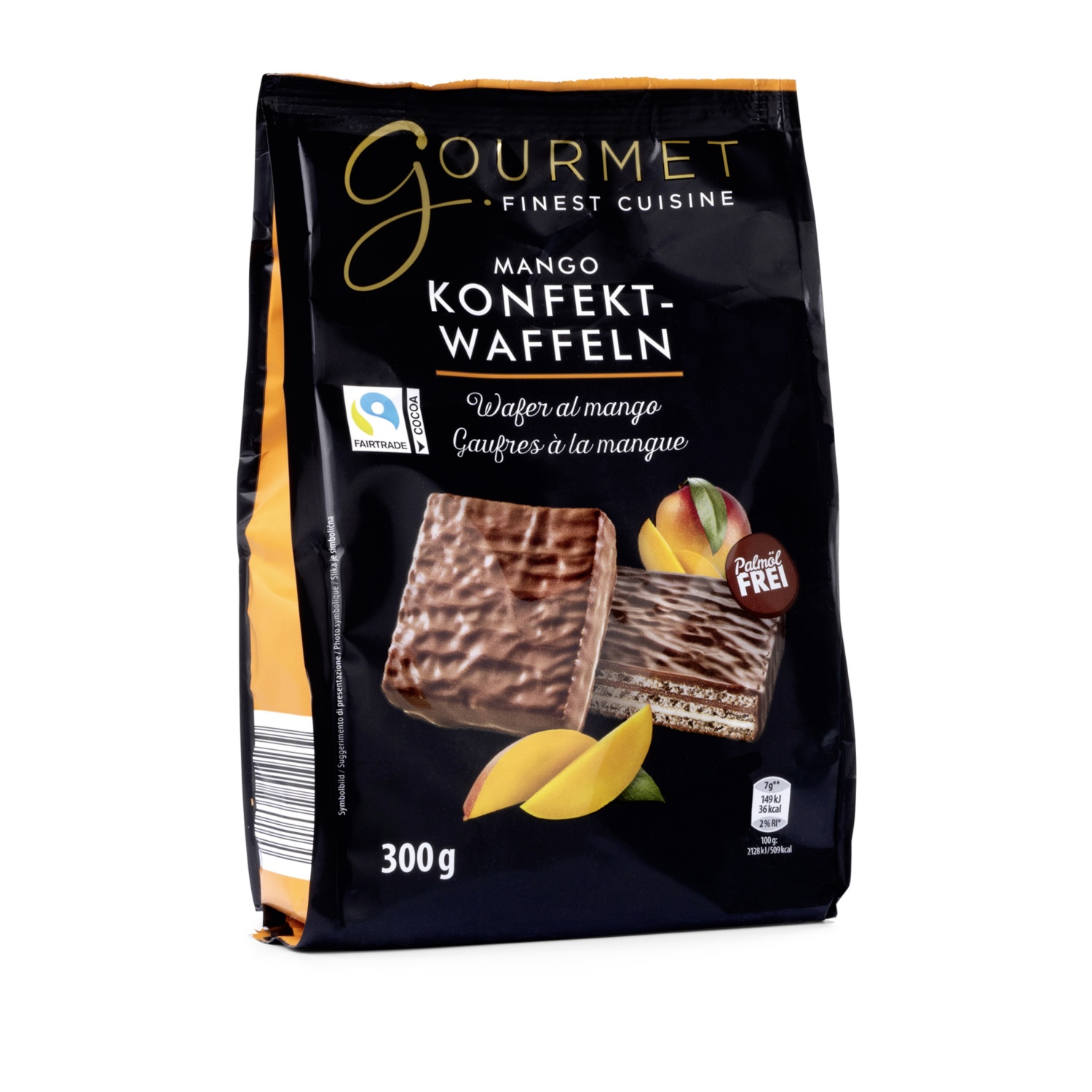 GOURMET FINEST CUISINE Wafer al mango con copertura al cioccolato