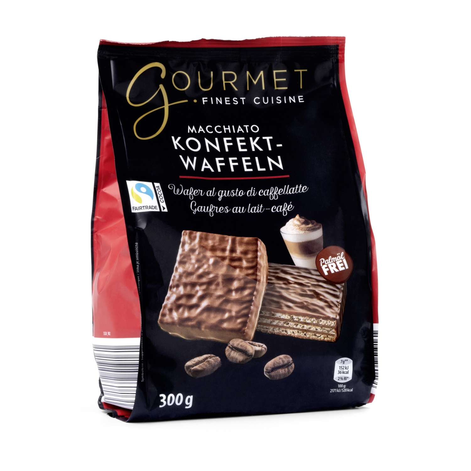 GOURMET FINEST CUISINE Wafer al cappuccino con copertura al cioccolato