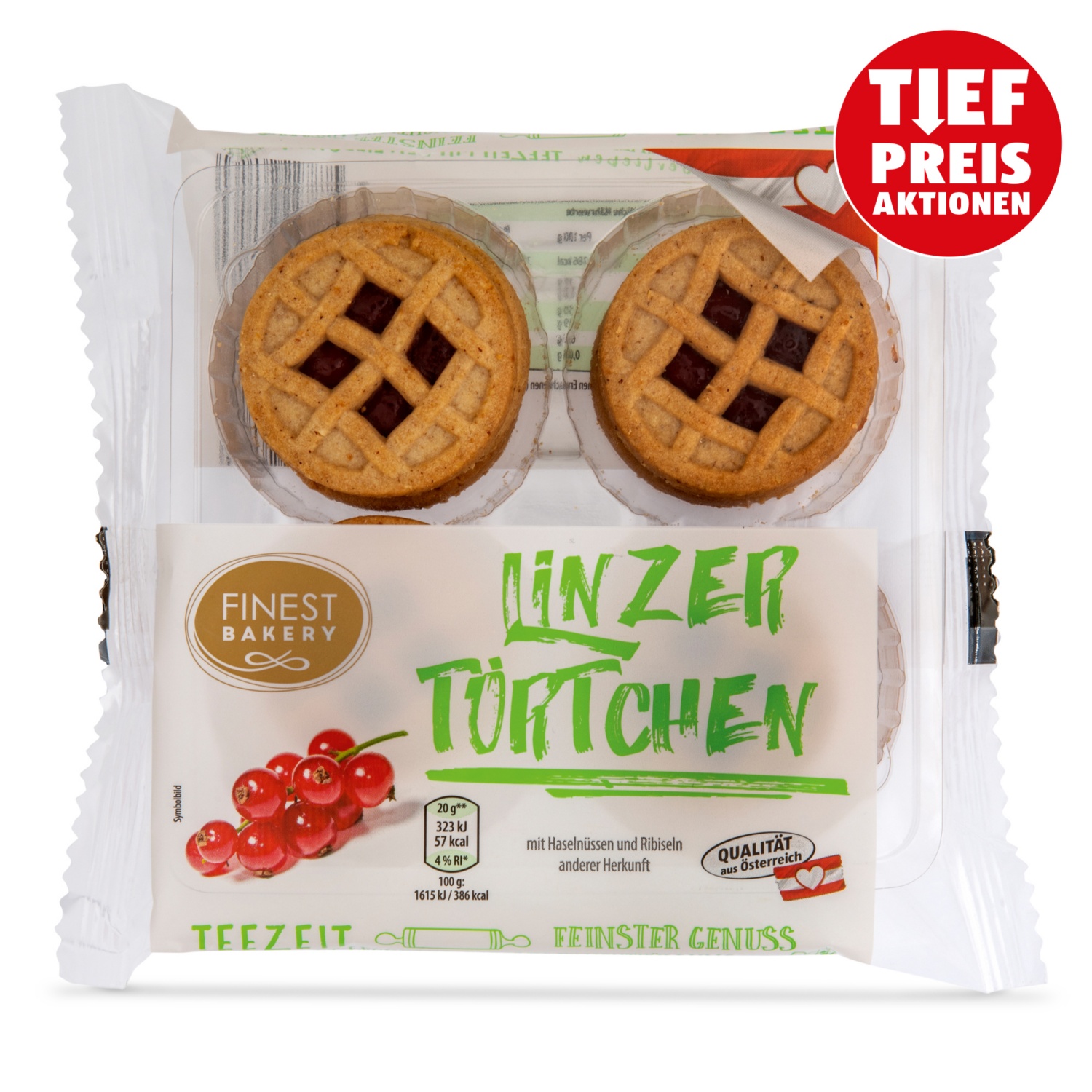 FINEST BAKERY Linzer Schnitten Mix, Linzer Törtchen