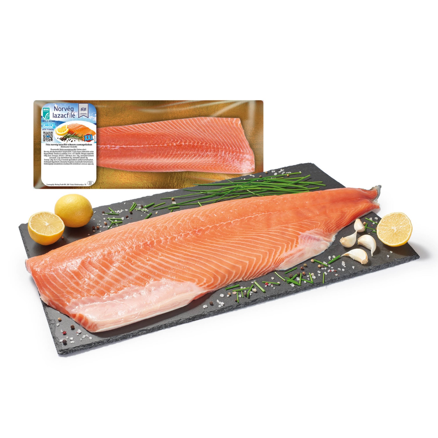 ALMARE SEAFOOD Norvég lazacfilé, /kg