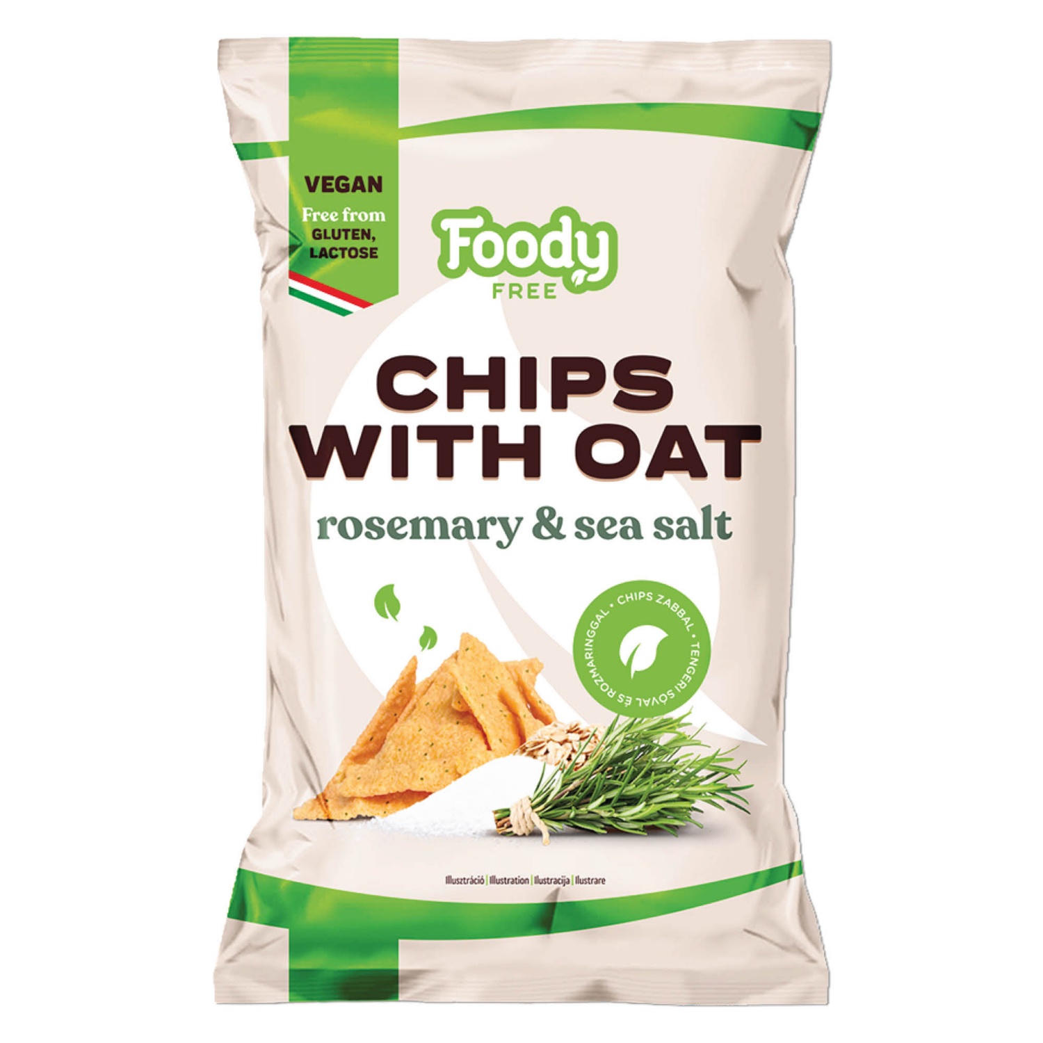FOODY FREE Zabchips tengeri sóval és rozmaringgal, 50 g