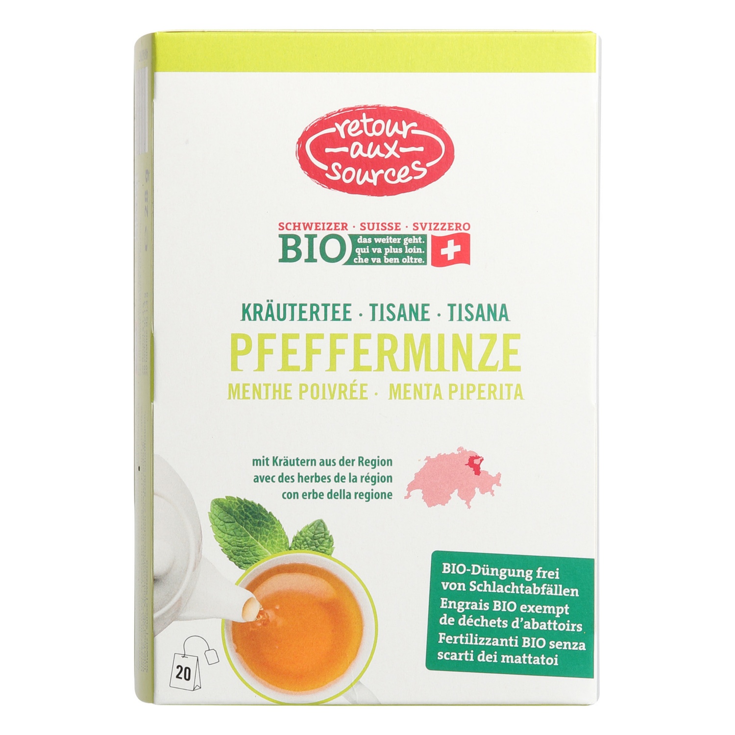 RETOUR AUX SOURCES Infusions BIO, menthe poivrée
