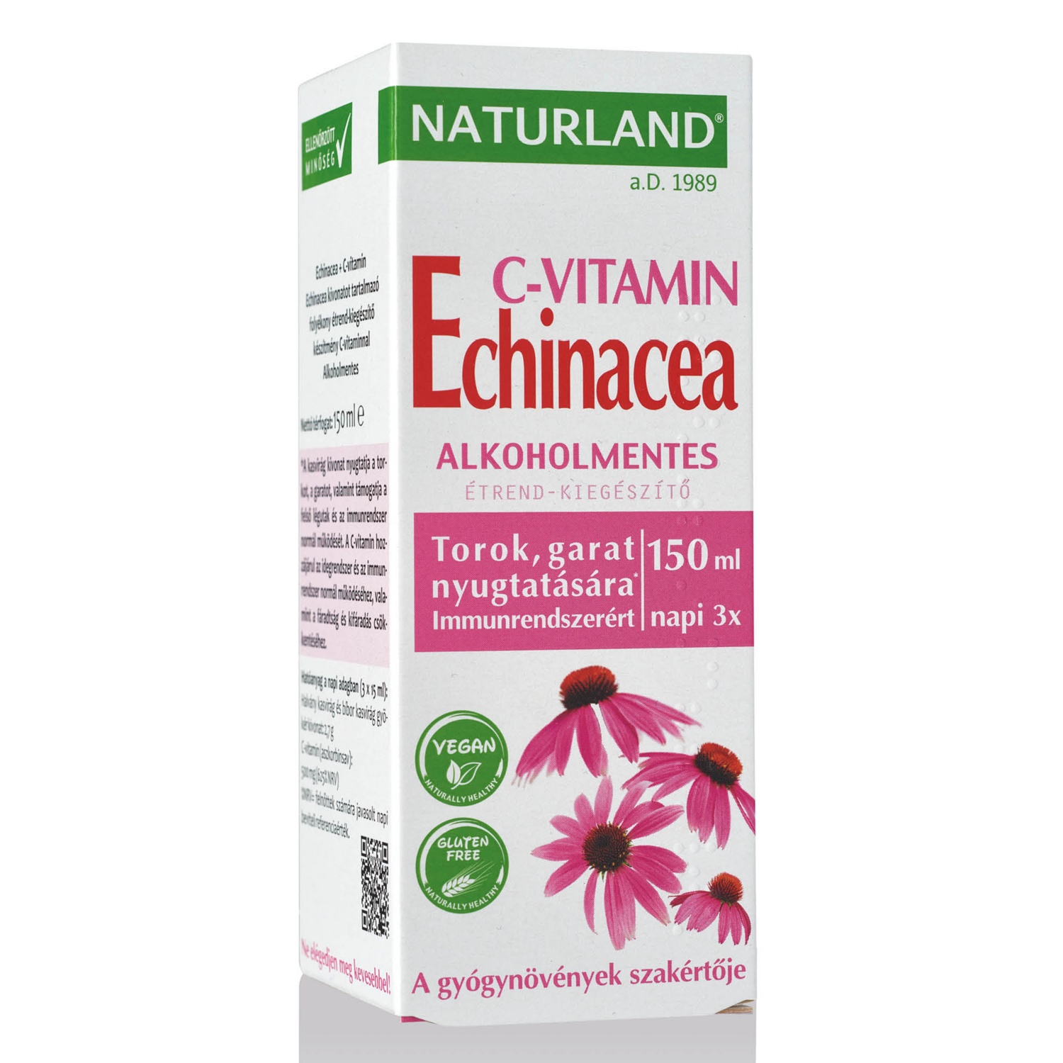 NATURLAND A.D. 1989 Echinacea szirup, 150 ml