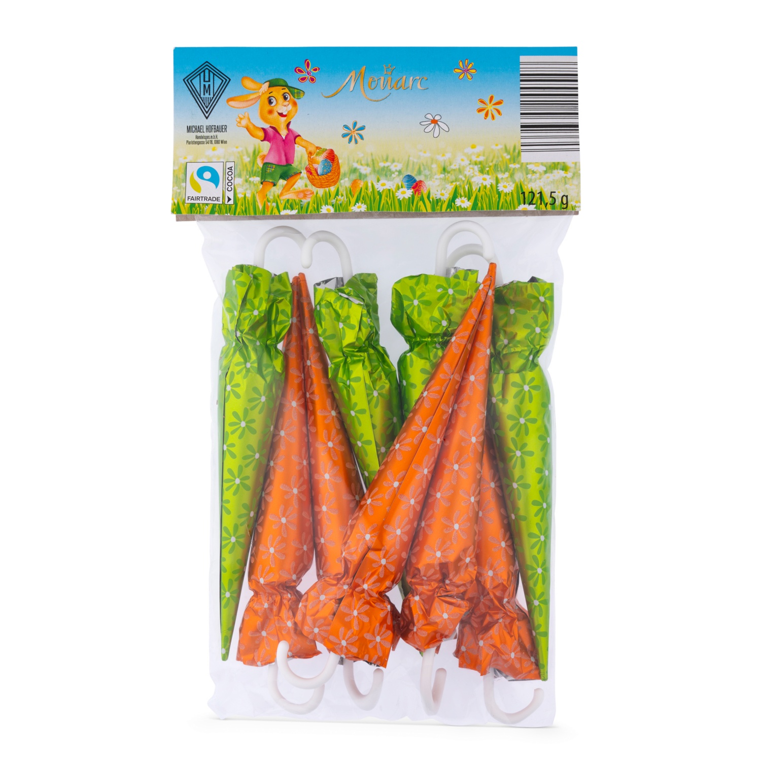 MONARC Bunte Osterschirmchen, Orange/Grün