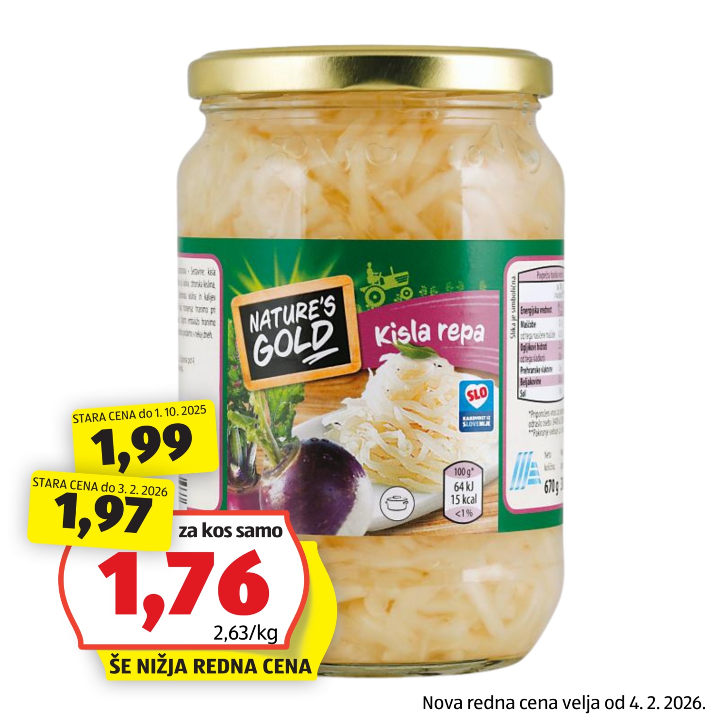 NATURE'S GOLD Kisla repa