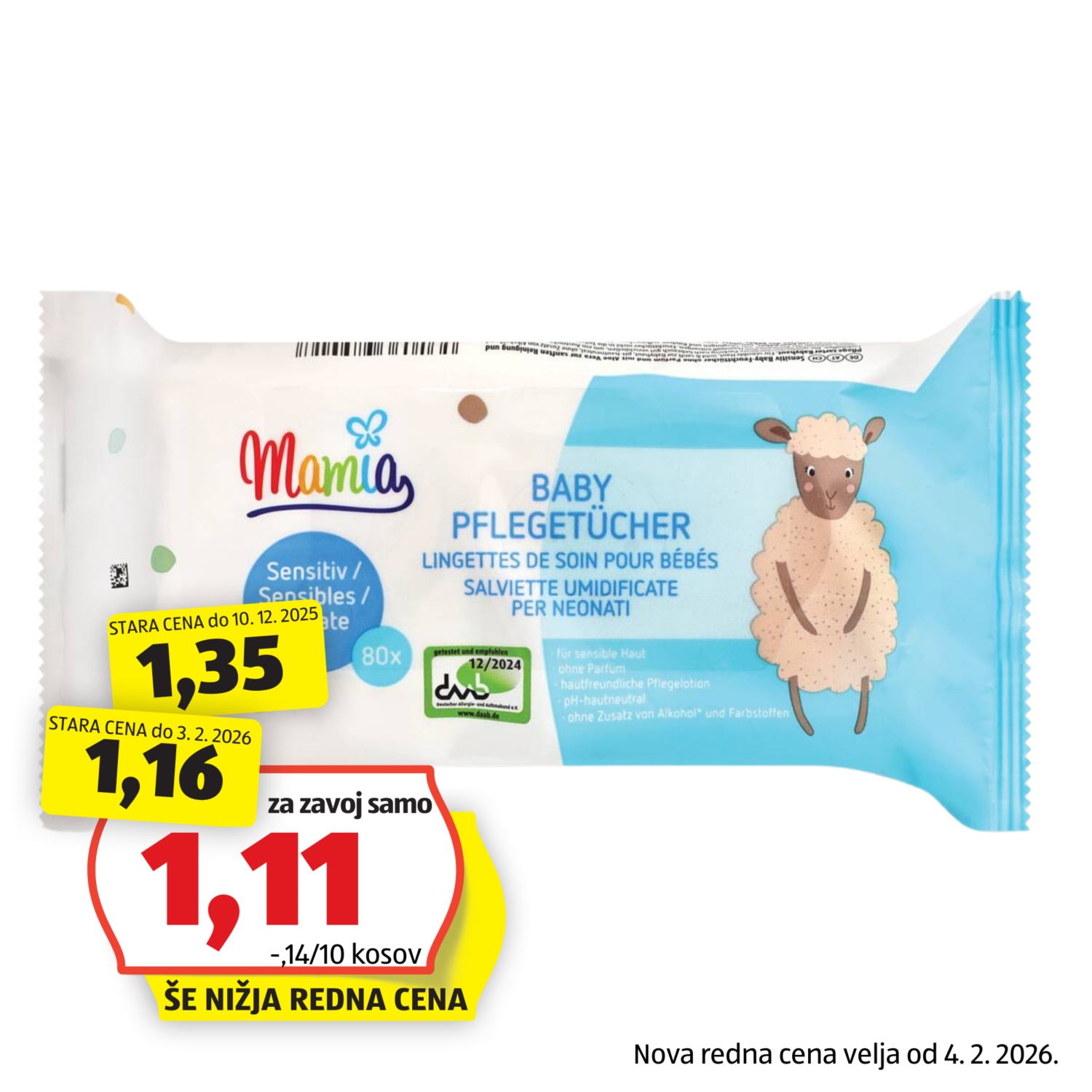 MAMIA Otroški vlažni robčki