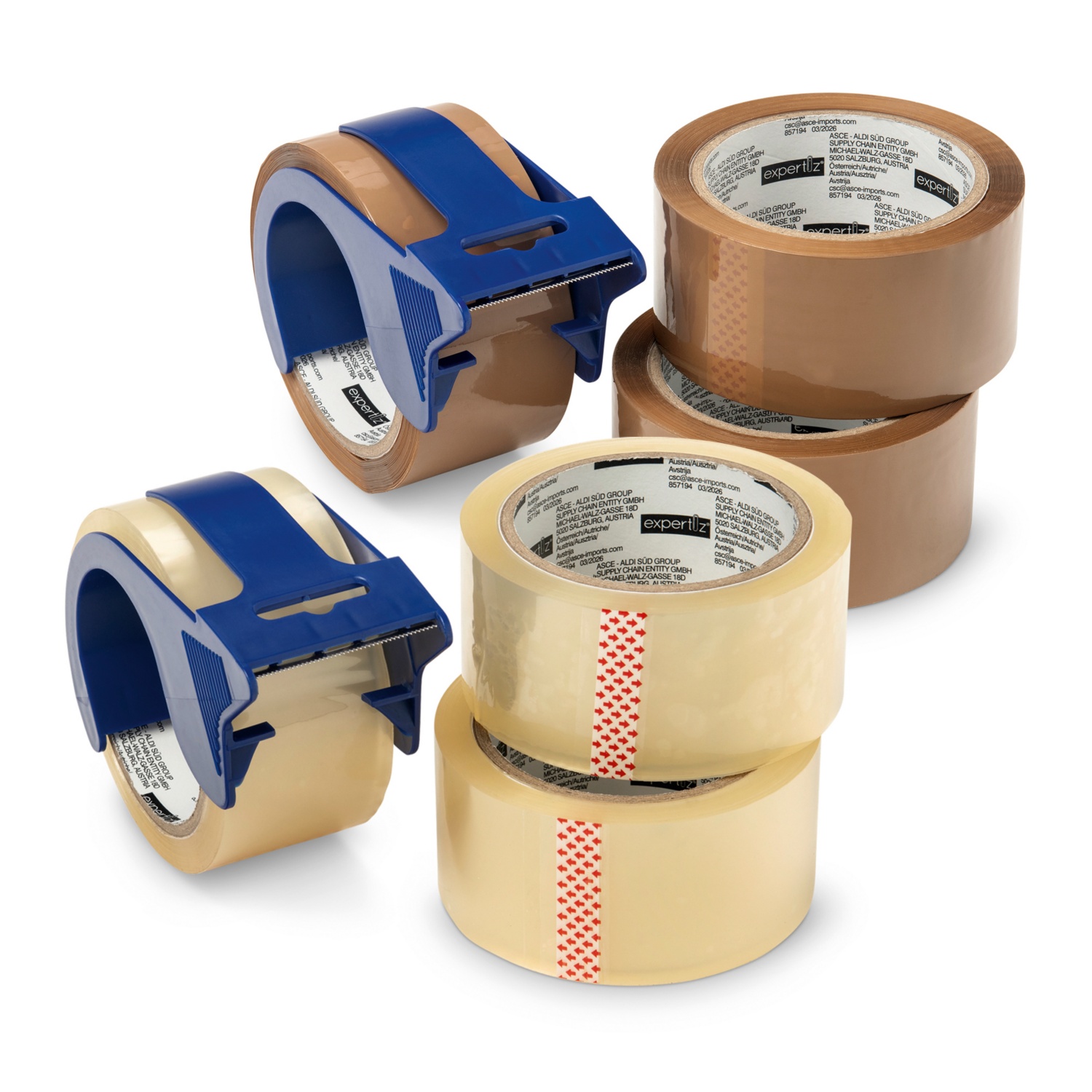 EXPERTIZ Rotoli di ricambio per nastro da imballaggio