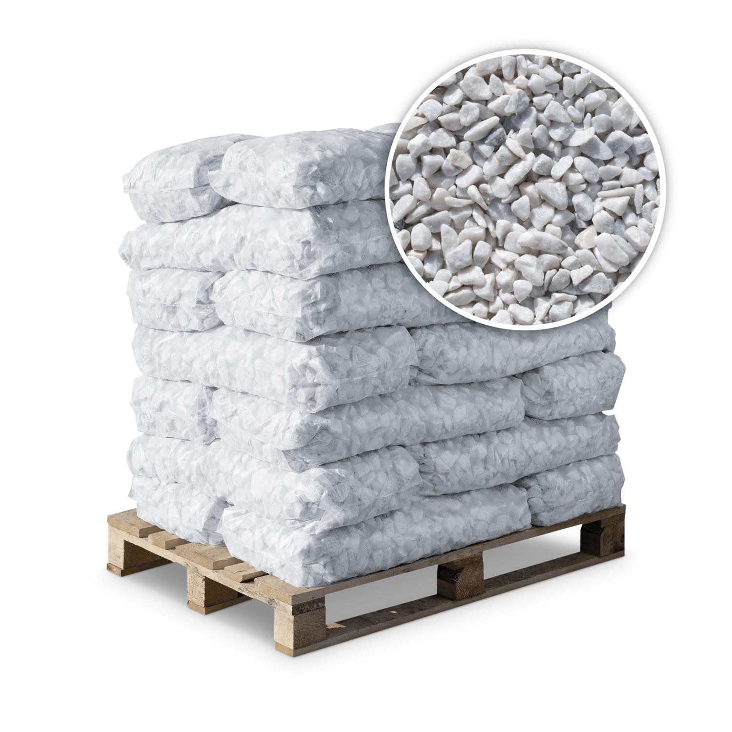 SCHERF Dekorsteine Tandem-Bag, Carrara-Weiß