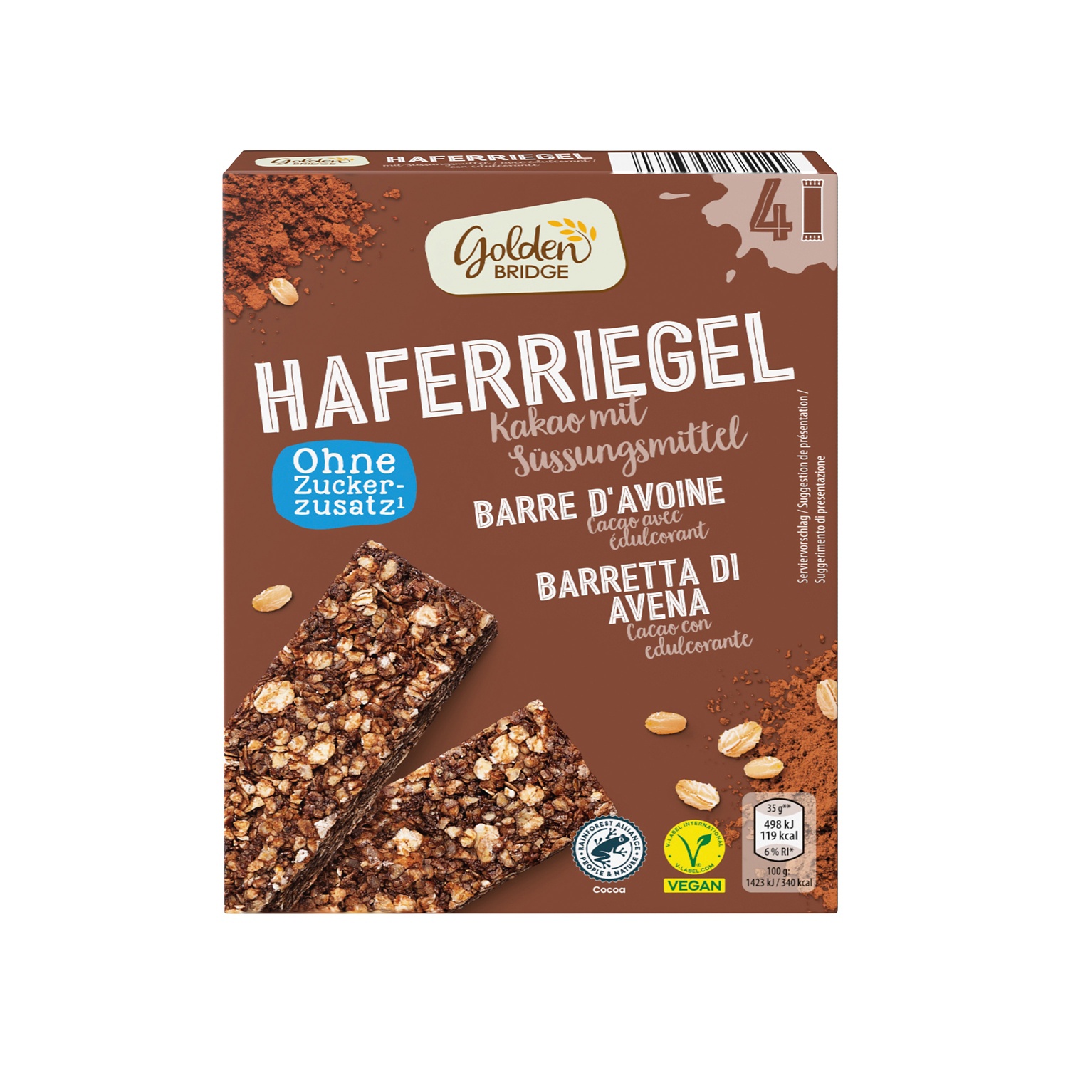 GOLDEN BRIDGE Barretta all'avena e cioccolato