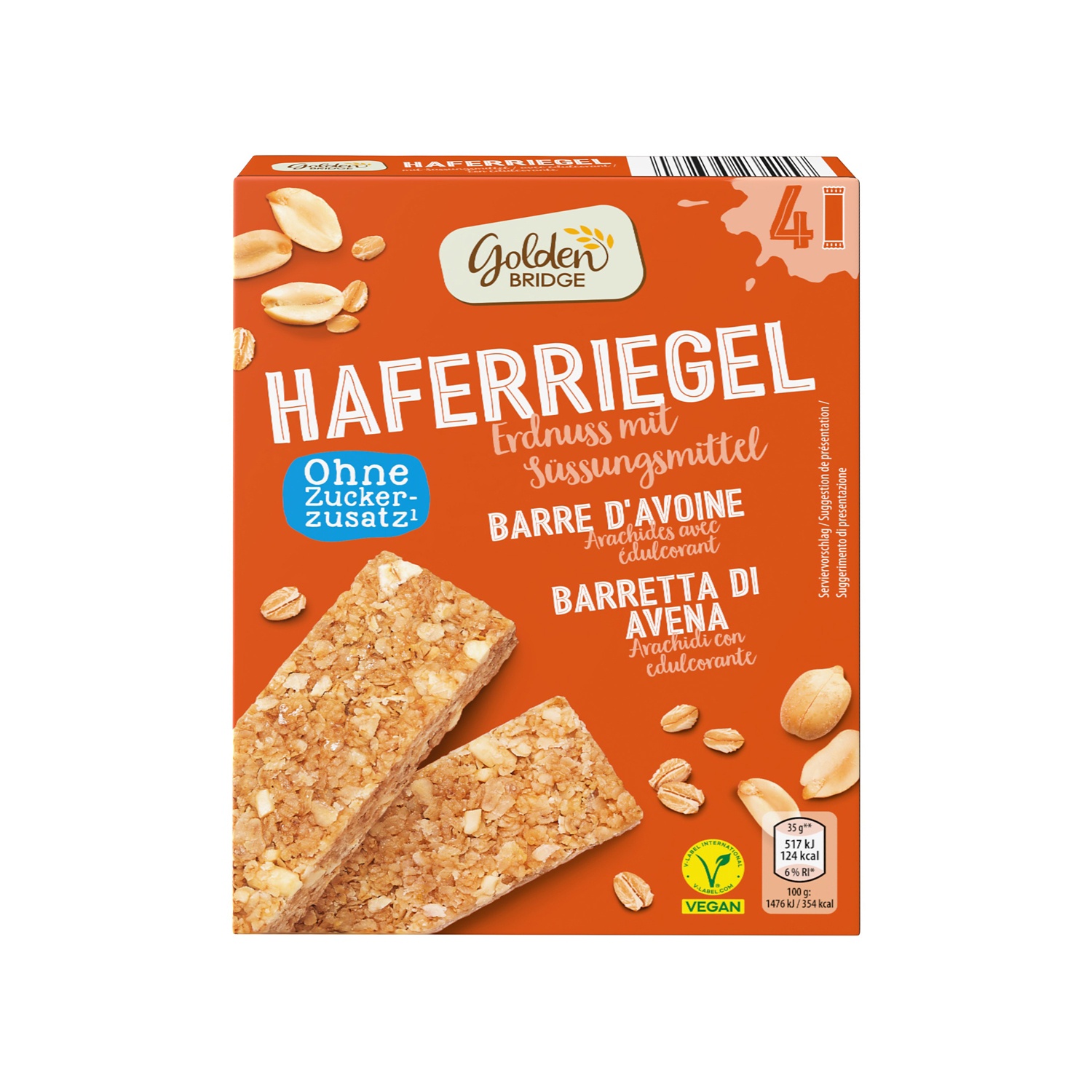 GOLDEN BRIDGE Barrette all'avena e arachidi