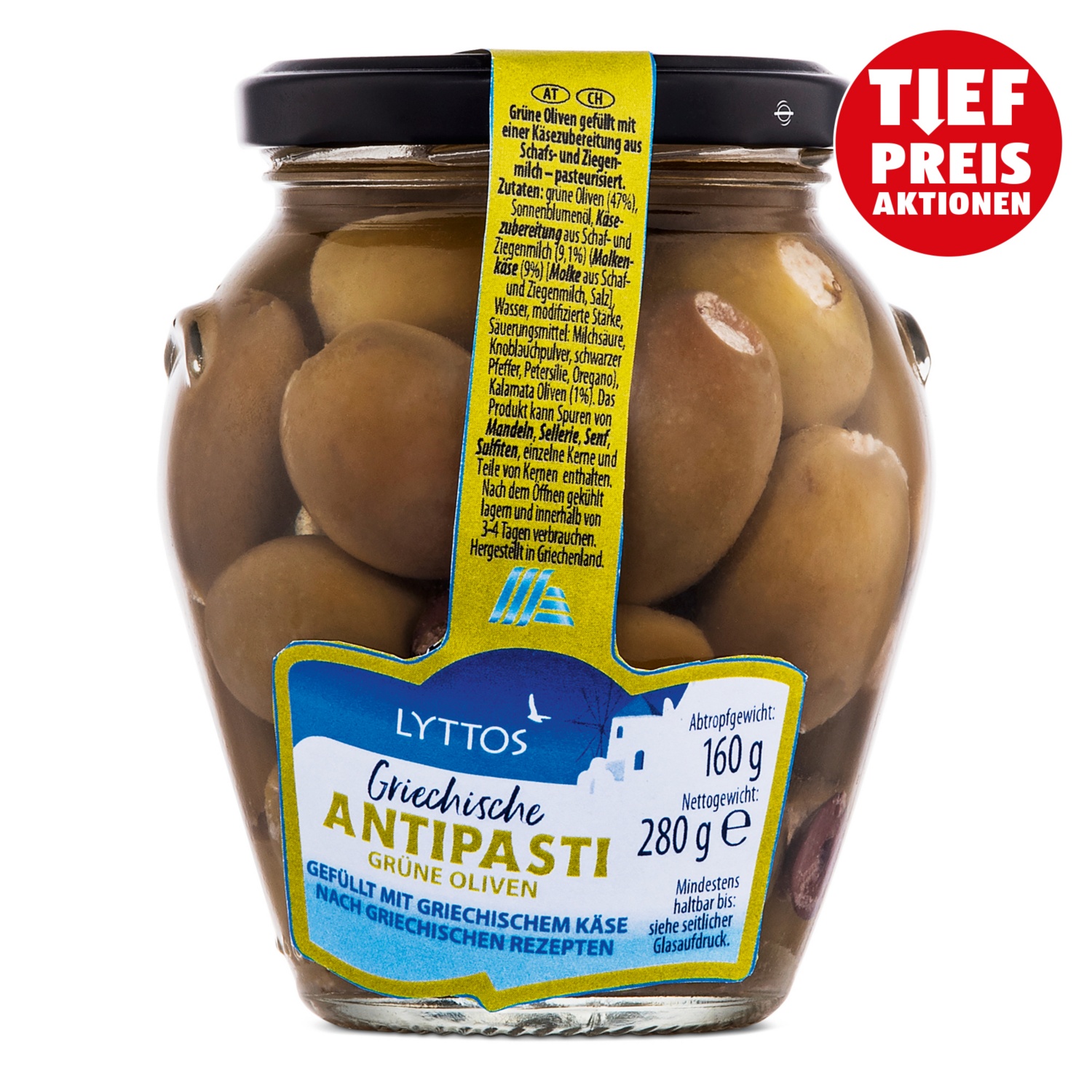 LYTTOS Griechische Antipasti, Gefüllte grüne Oliven