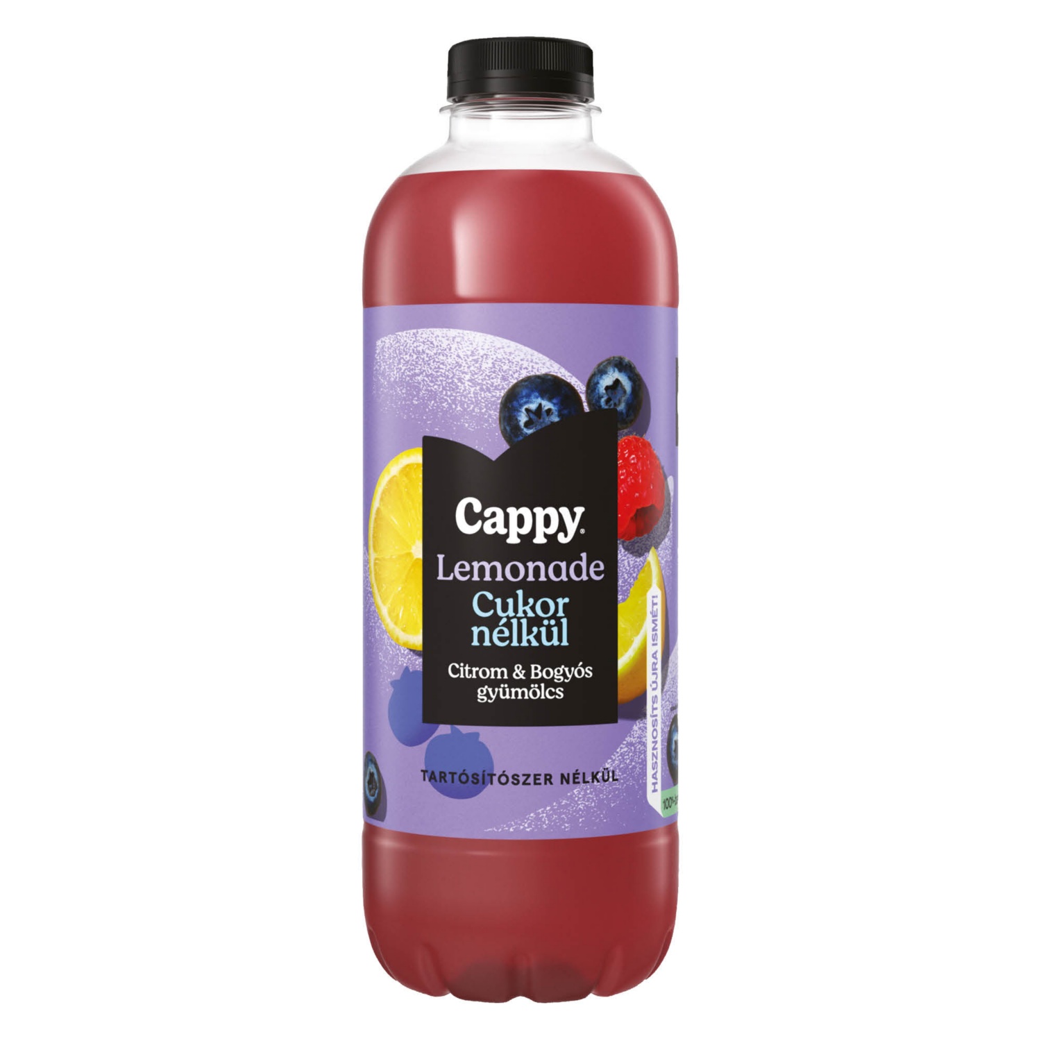 CAPPY Limonádé, citrom-bogyós gyümölcs zero, 1,25 l