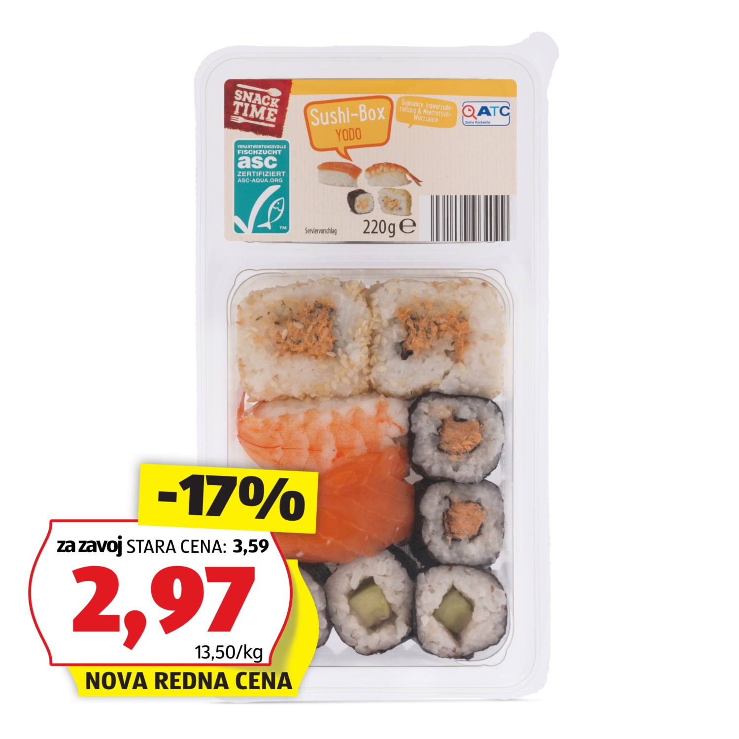 SNACK TIME Sushi Box, Yodo