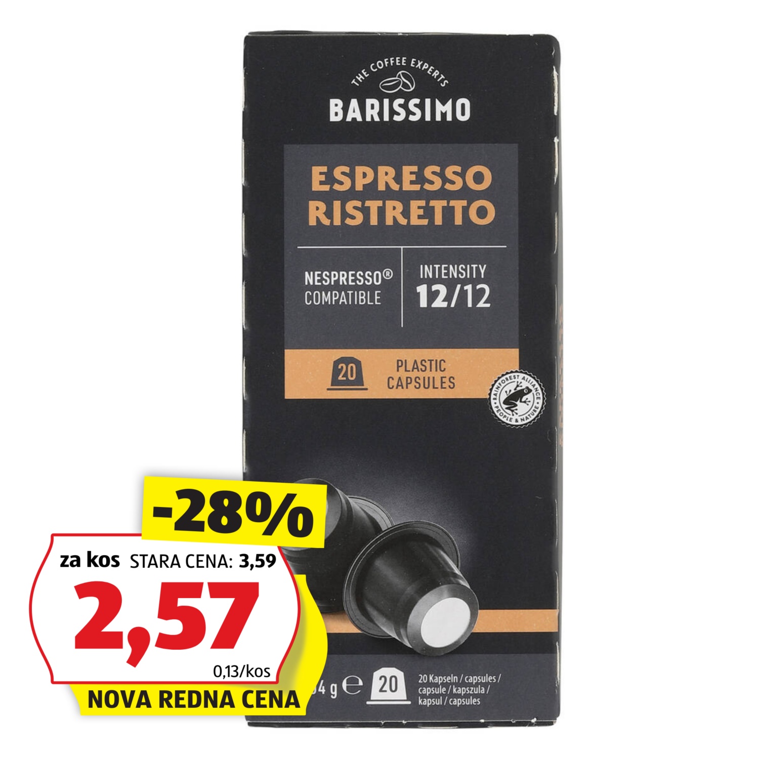 BARISSIMO Kavne kapsule Espresso Ristretto