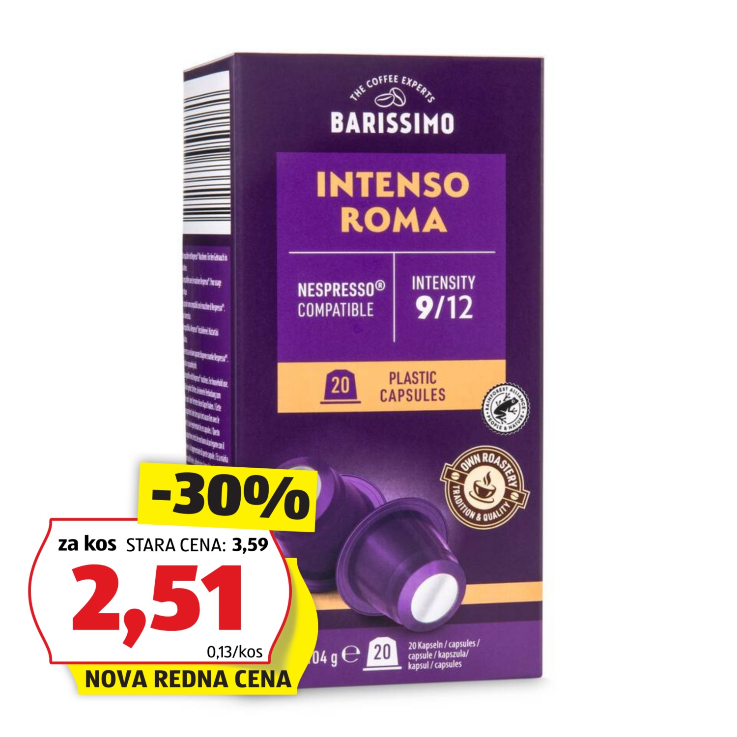 BARISSIMO Kavne kapsule Intenso